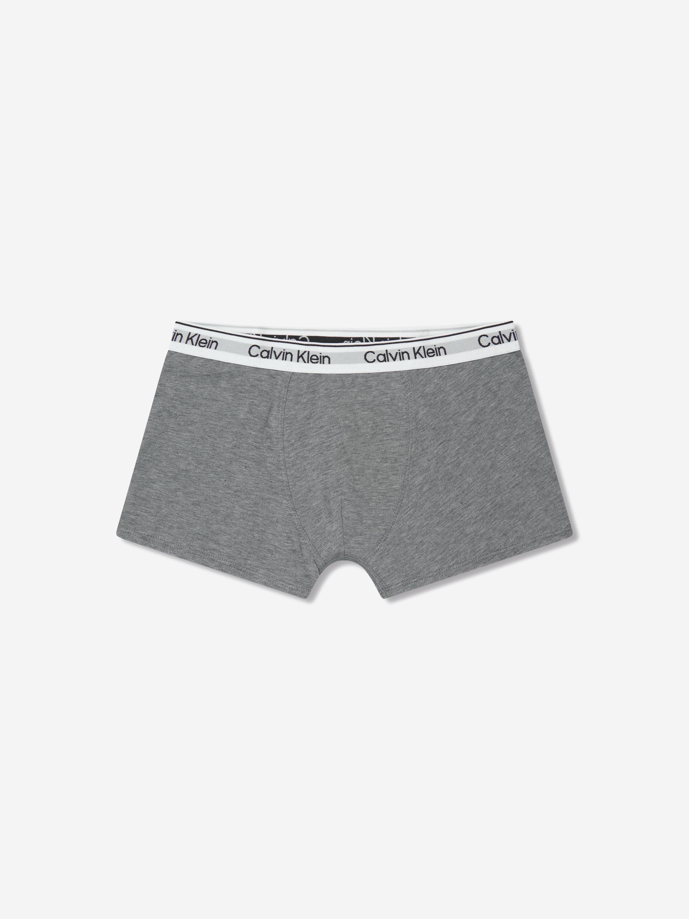 Calvin Klein Boys 2 Pack Trunks Set in Grey