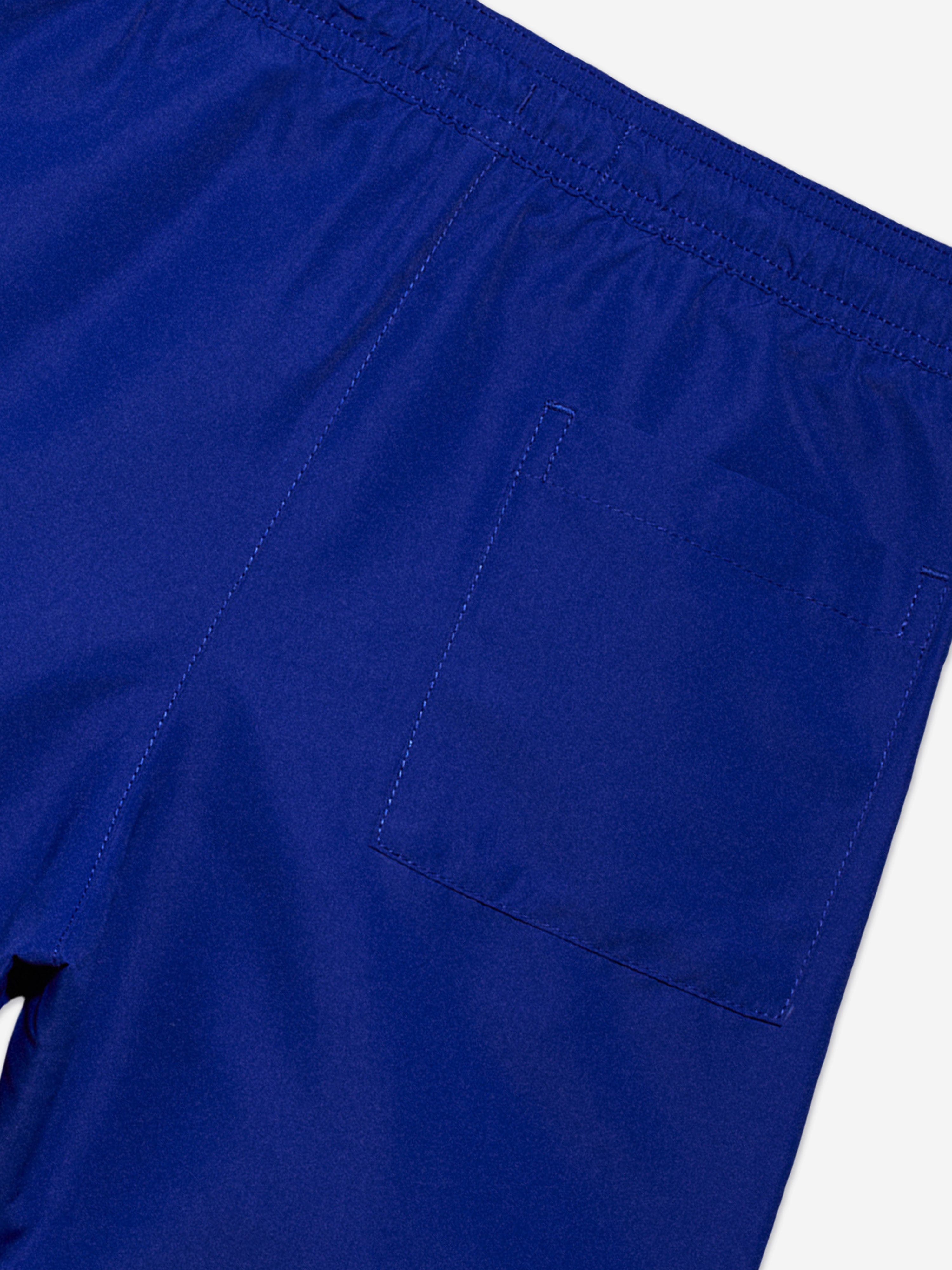 Boys Medium Drawstring Swim Shorts in Blue