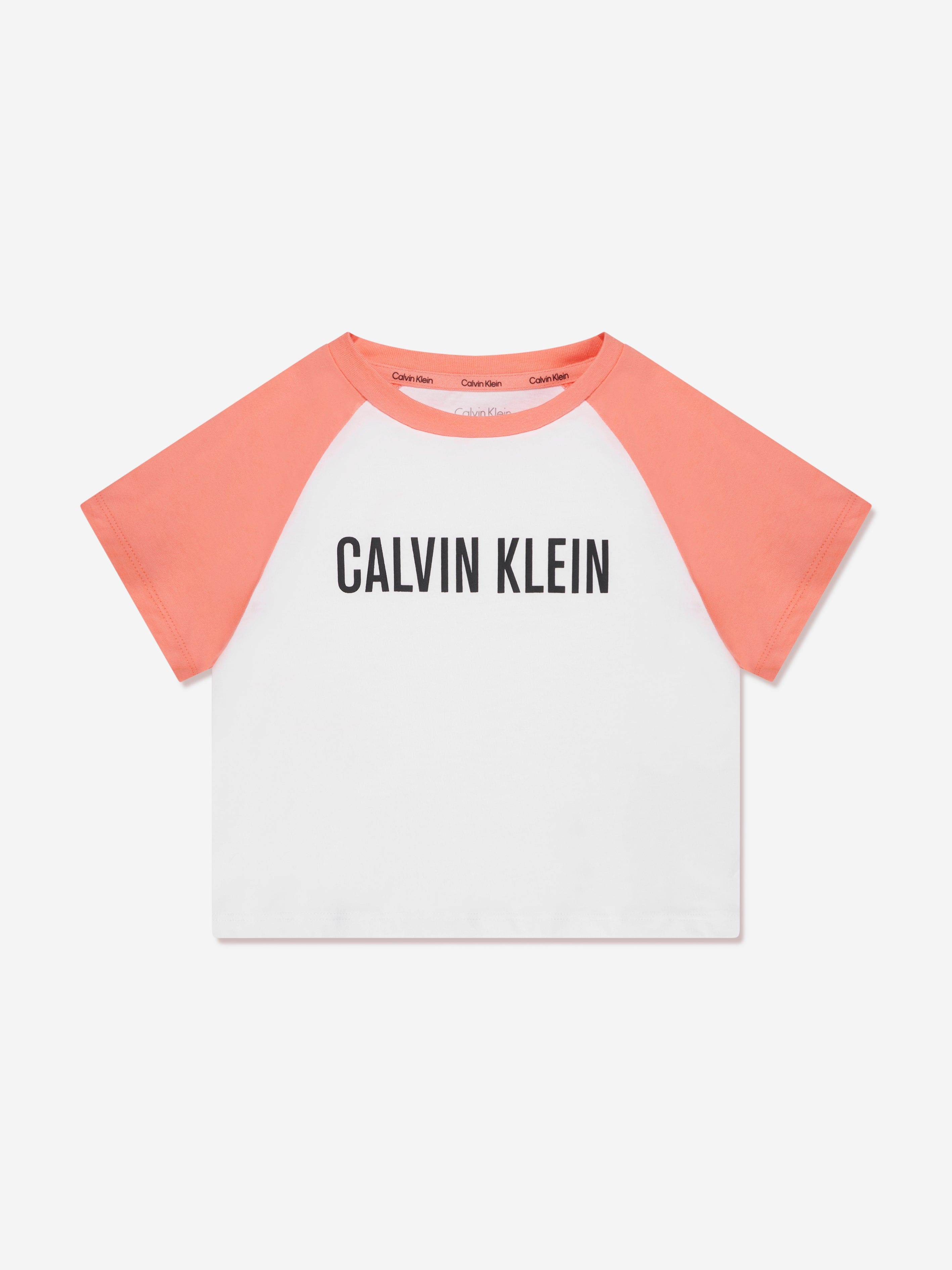 Calvin Klein Girls Short Pyjamas Set in Peach