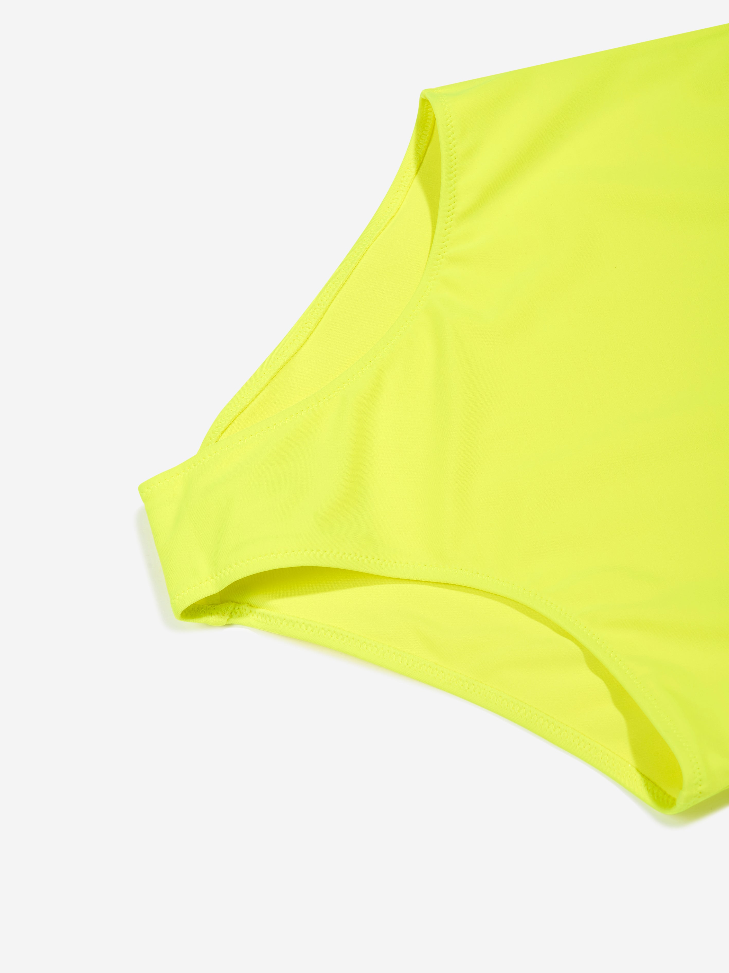 Calvin Klein Girls Logo Swimsuit in Black Yellow