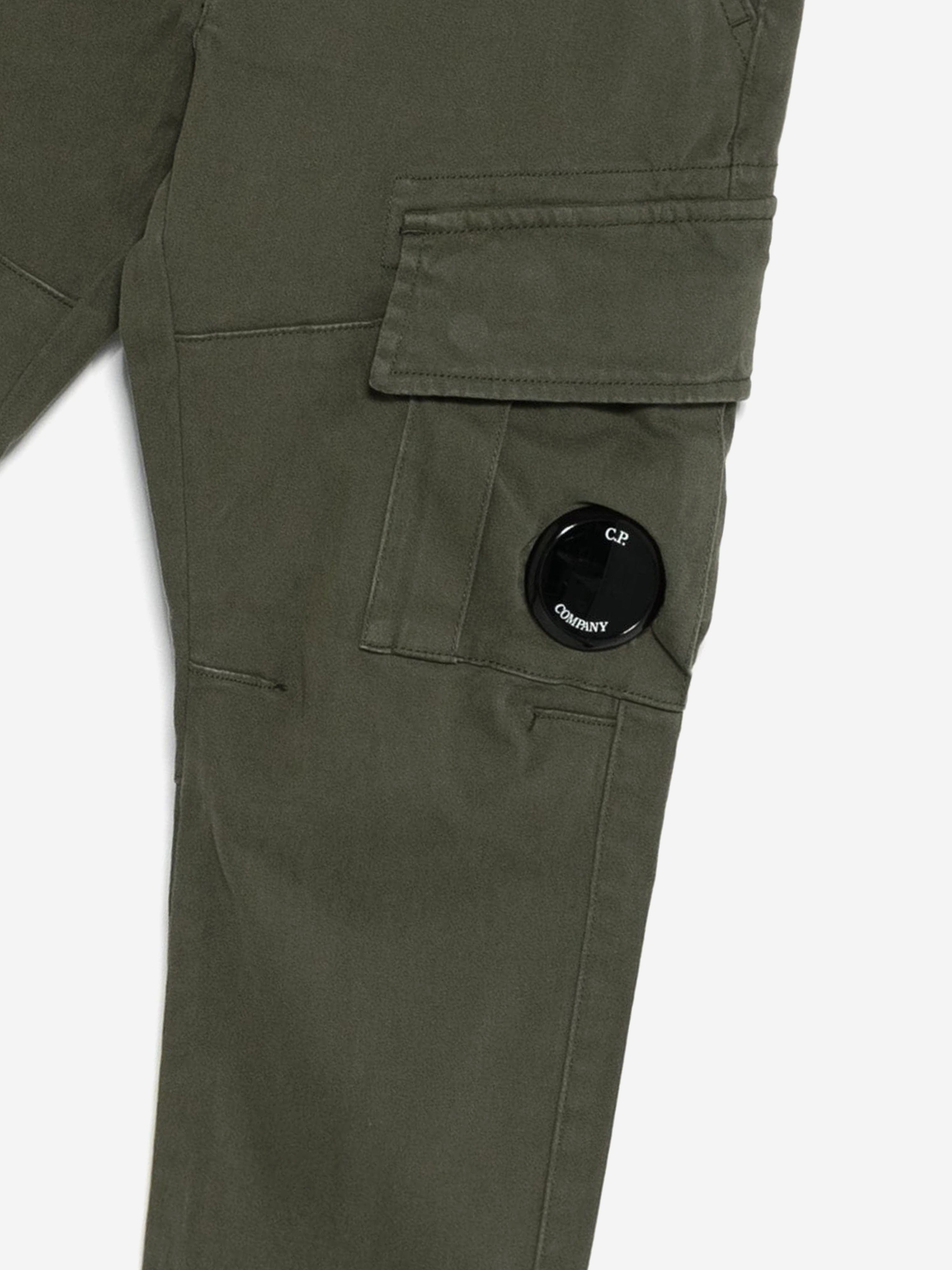 Boys Cargo Trousers in Green
