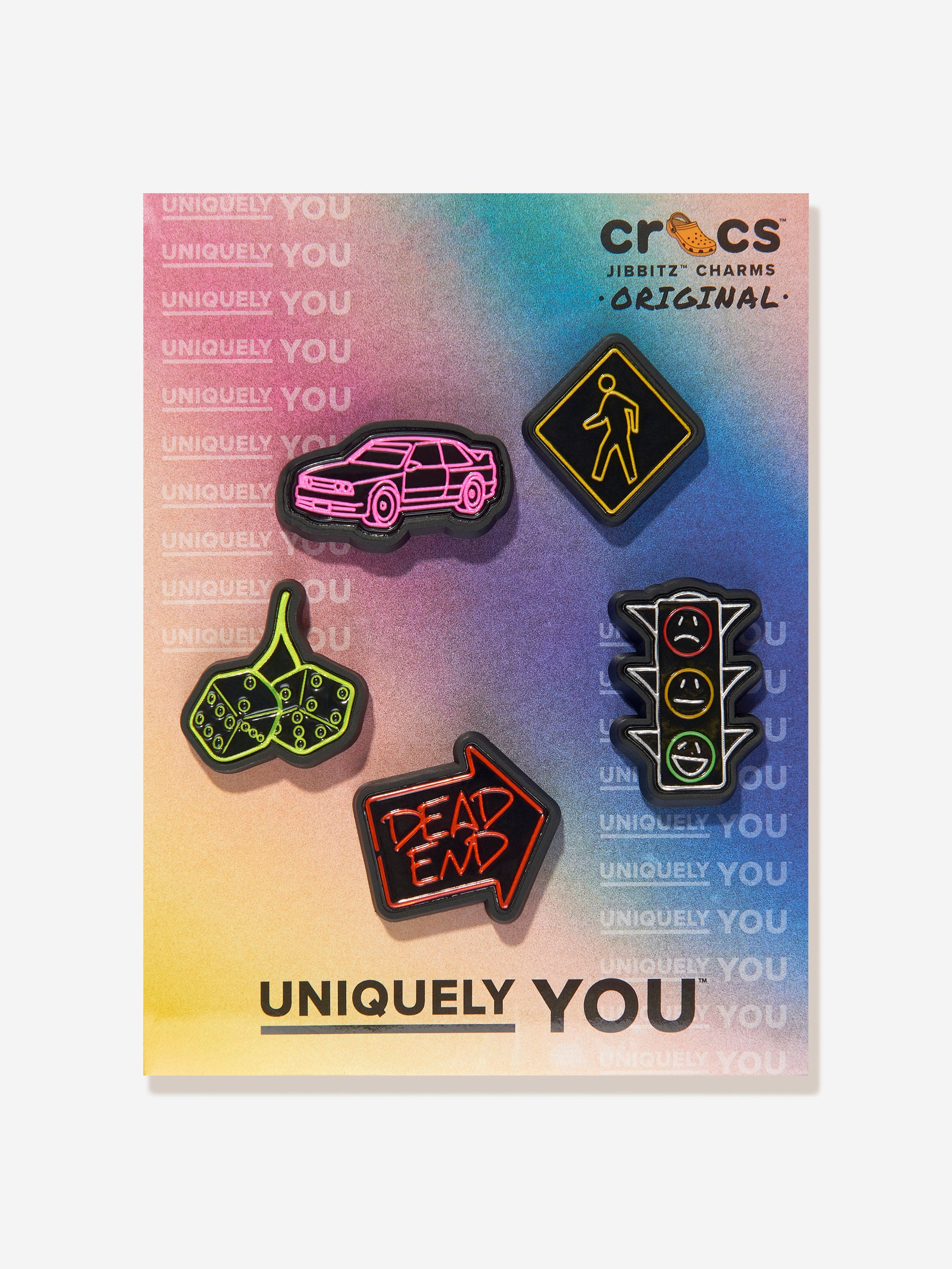 Crocs Kids Reflective Street Jibbitz™ Charm 5 Pack in Multicolour
