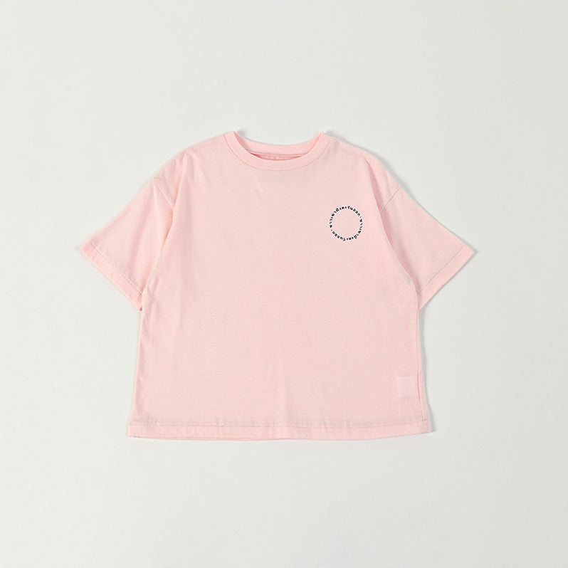 Boys & Girls Pink Cotton T-Shirt