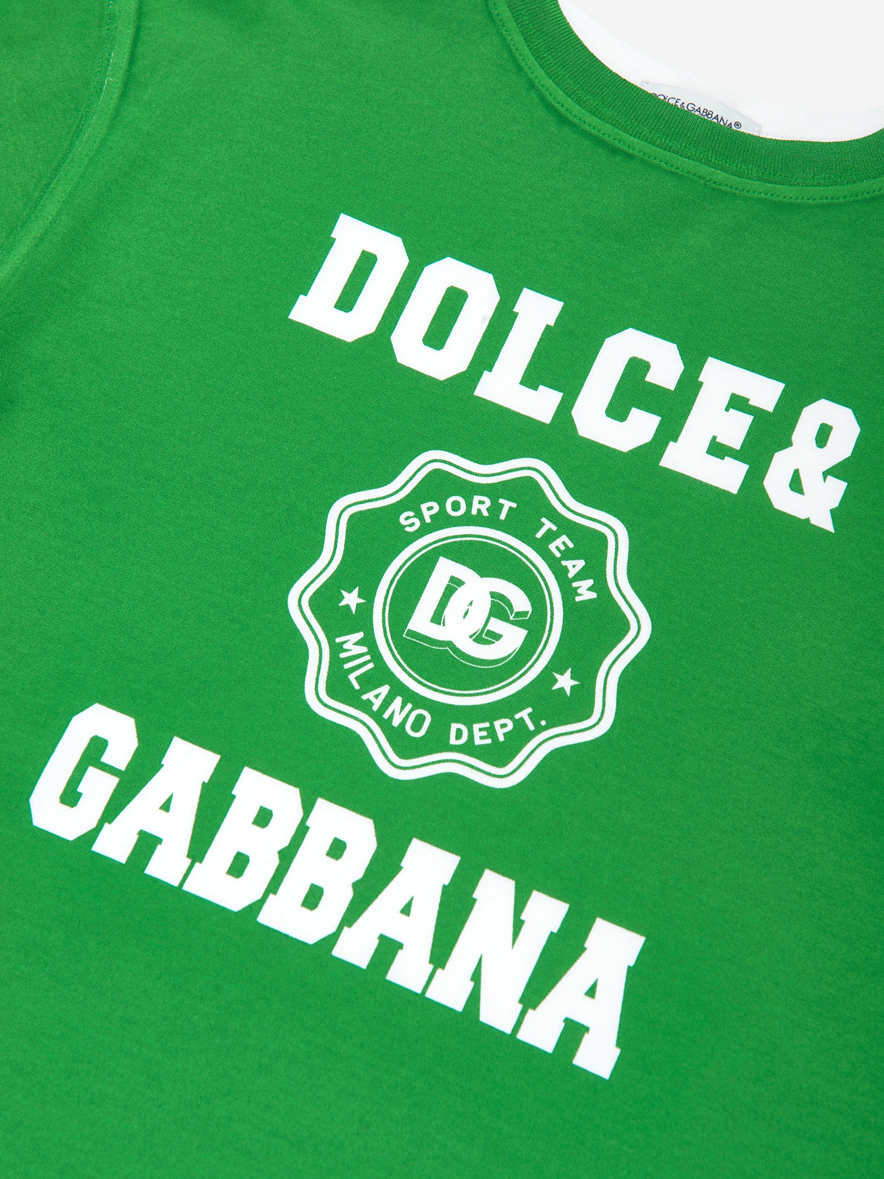 Dolce & Gabbana Boys Logo T-Shirt in Green