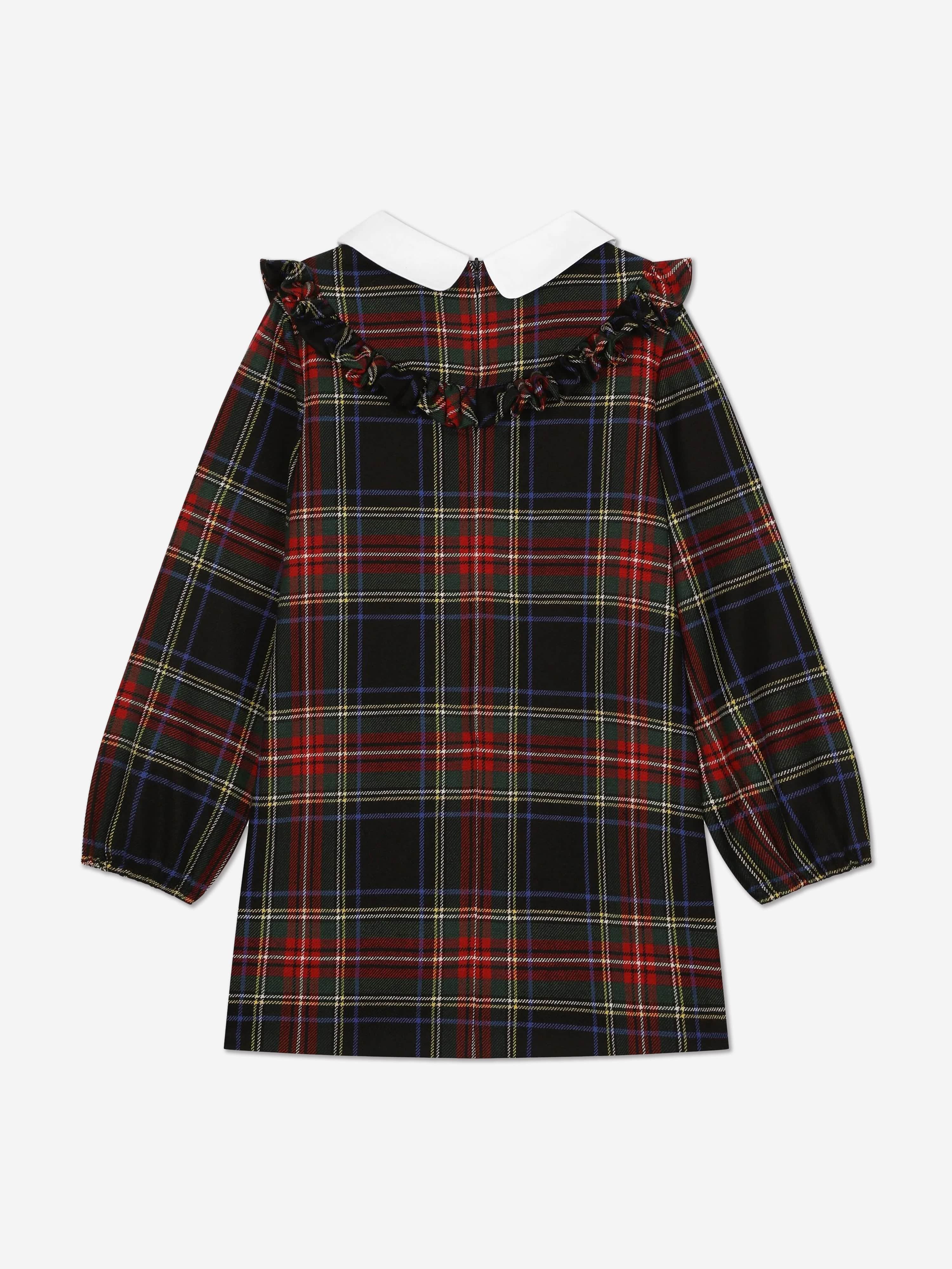 Dolce & Gabbana Girls Tartan Dress in Multicolour