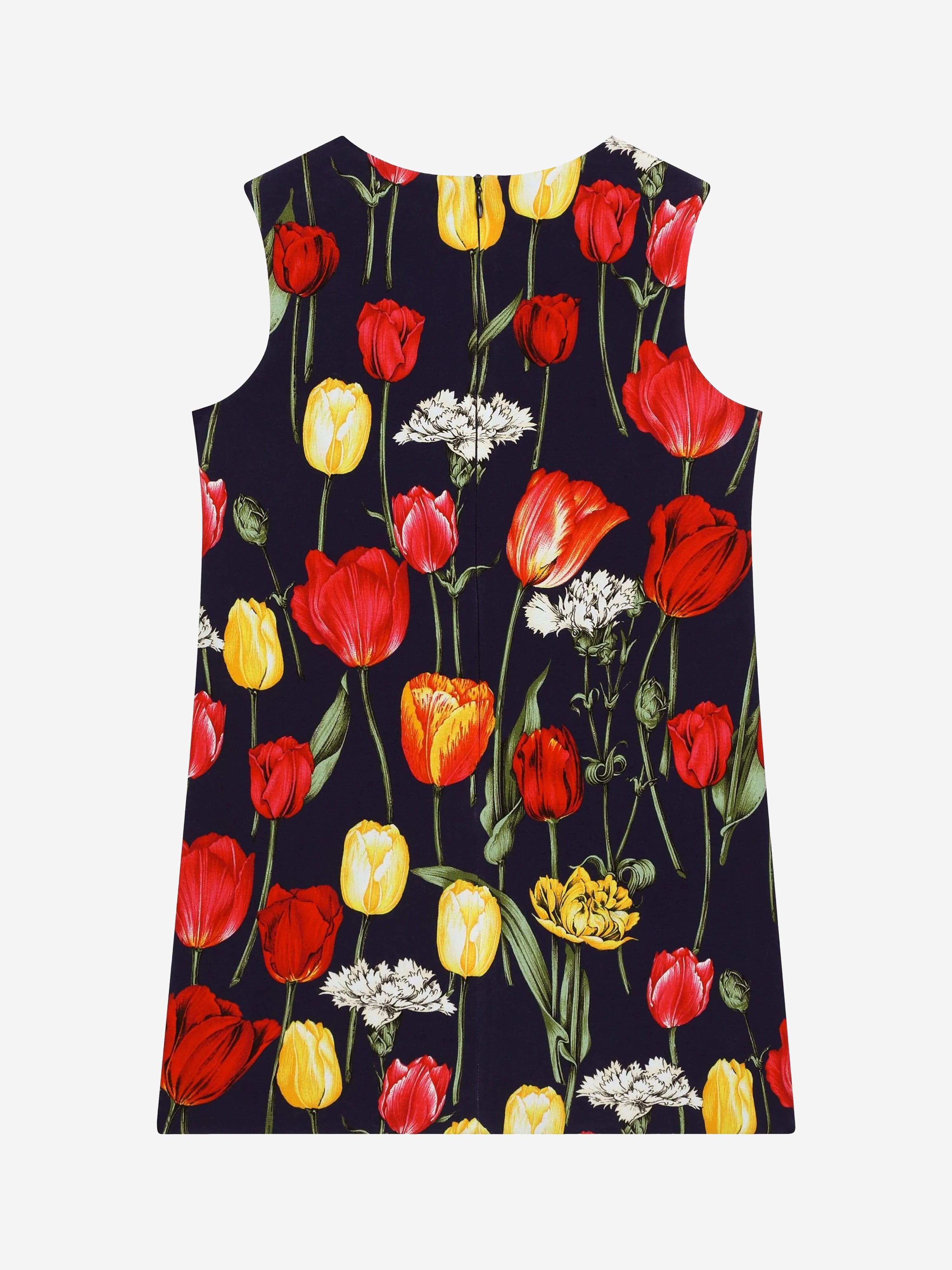 Dolce & Gabbana Girls Sleeveless Tulip Dress in Multicolour