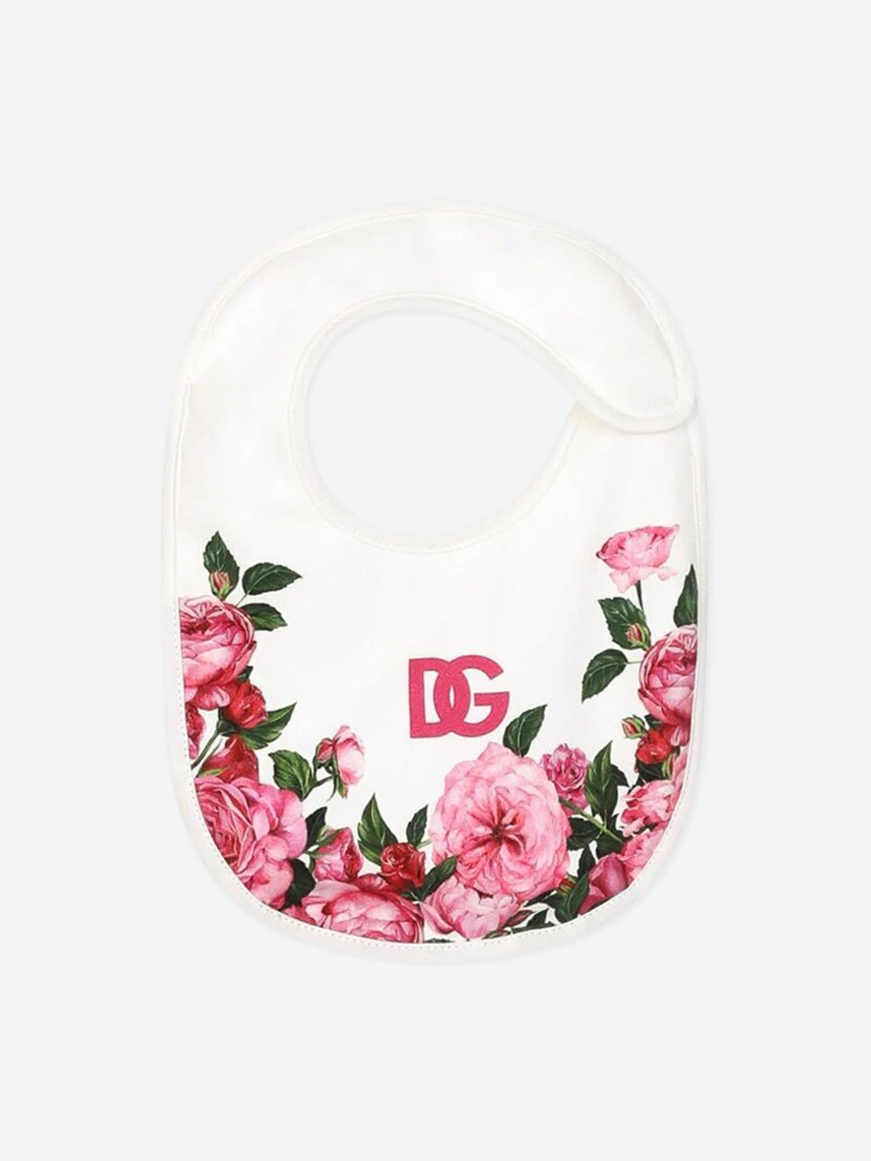 Dolce & Gabbana Baby Girls Rose Babygrow Gift Set in White