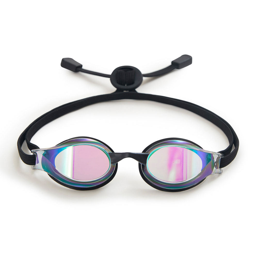 Adult Black Rubber Ring Racing Goggles(DALI-BKBK)