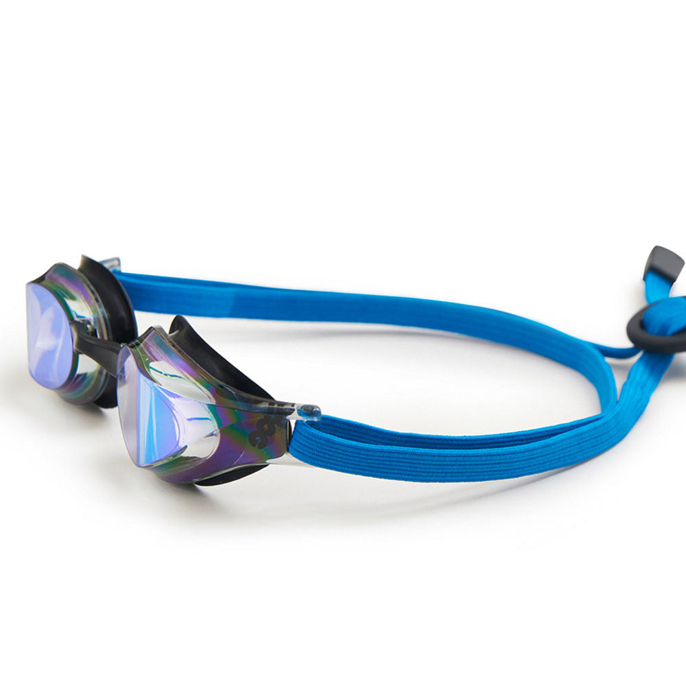 Lunettes de natation de course en caoutchouc bleu pour adultes (DALI-BKBL)