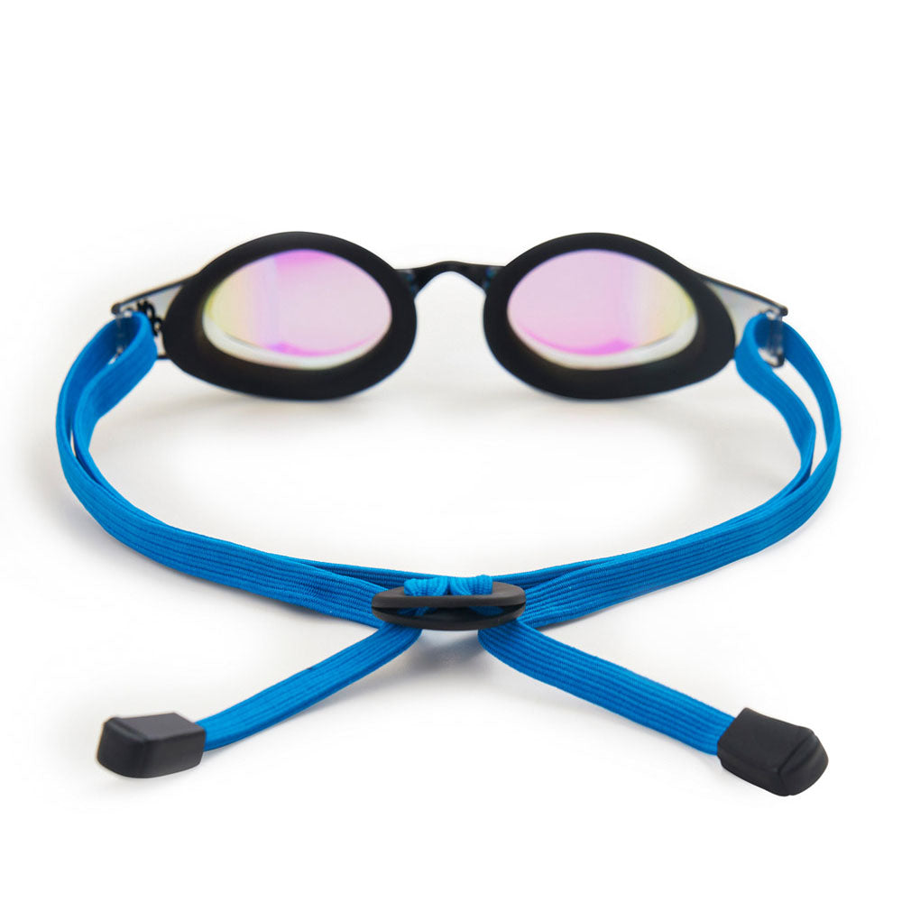 Lunettes de natation de course en caoutchouc bleu pour adultes (DALI-BKBL)