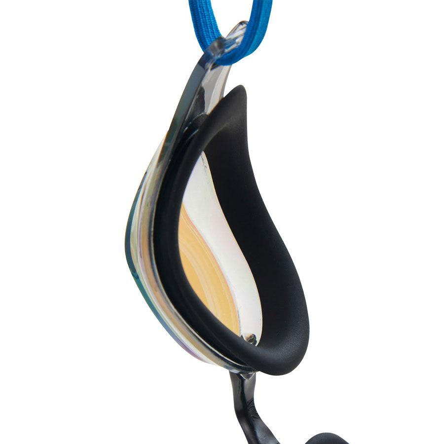 Lunettes de natation de course en caoutchouc bleu pour adultes (DALI-BKBL)