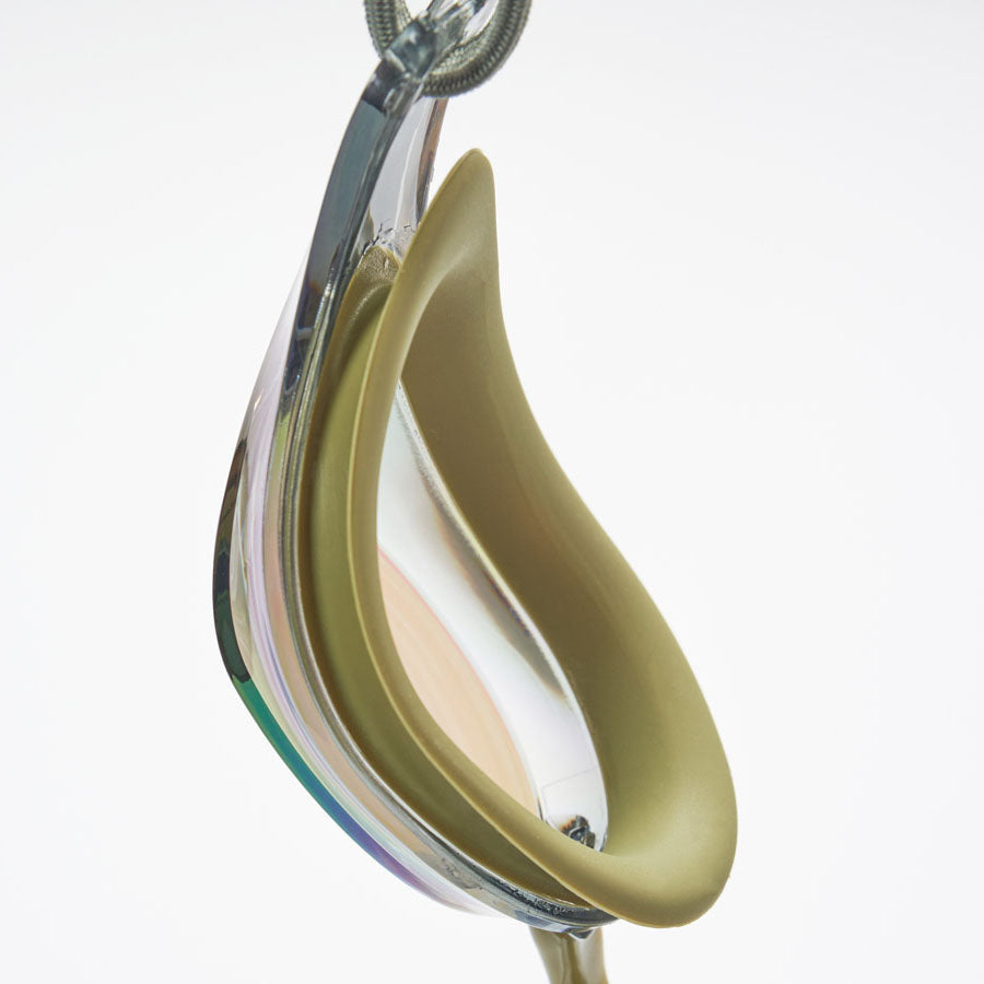 Lunettes de natation pour adulte, monture olive, joint en caoutchouc (DALI-BKOG)