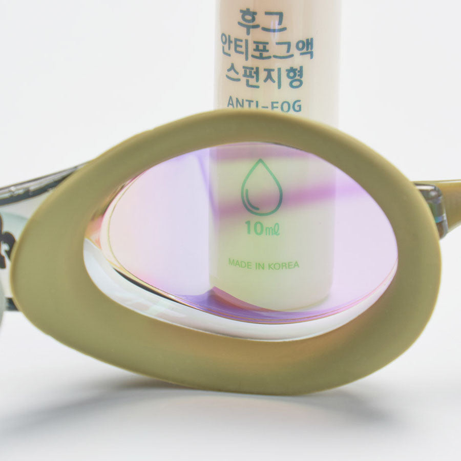 Lunettes de natation pour adulte, monture olive, joint en caoutchouc (DALI-BKOG)