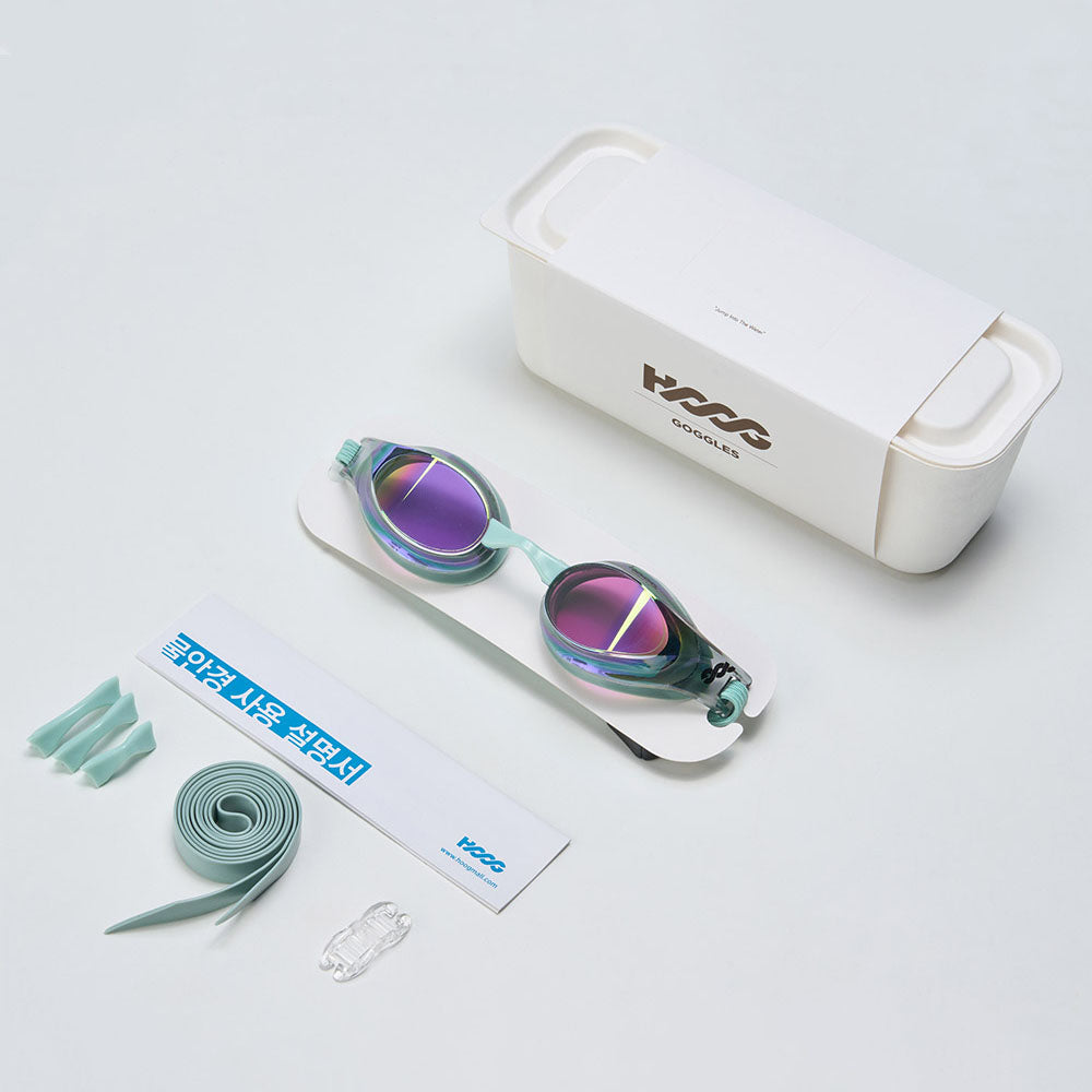 Lunettes de natation en caoutchouc vert pour adultes (DALI_BKOV)