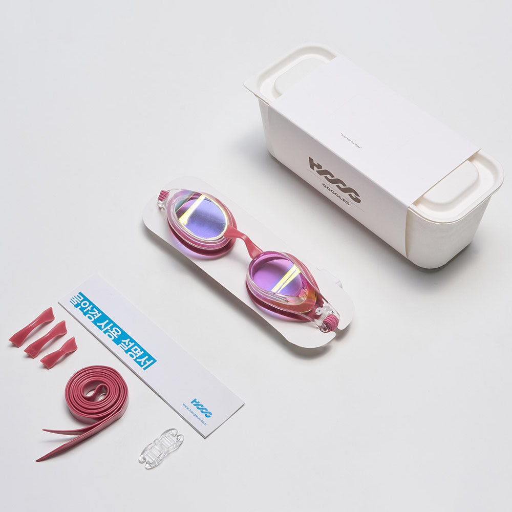 Lunettes de natation roses en caoutchouc pour adultes (DALI_WHDR)