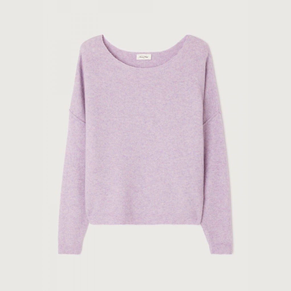 Women Light Purple Knit Sweater
