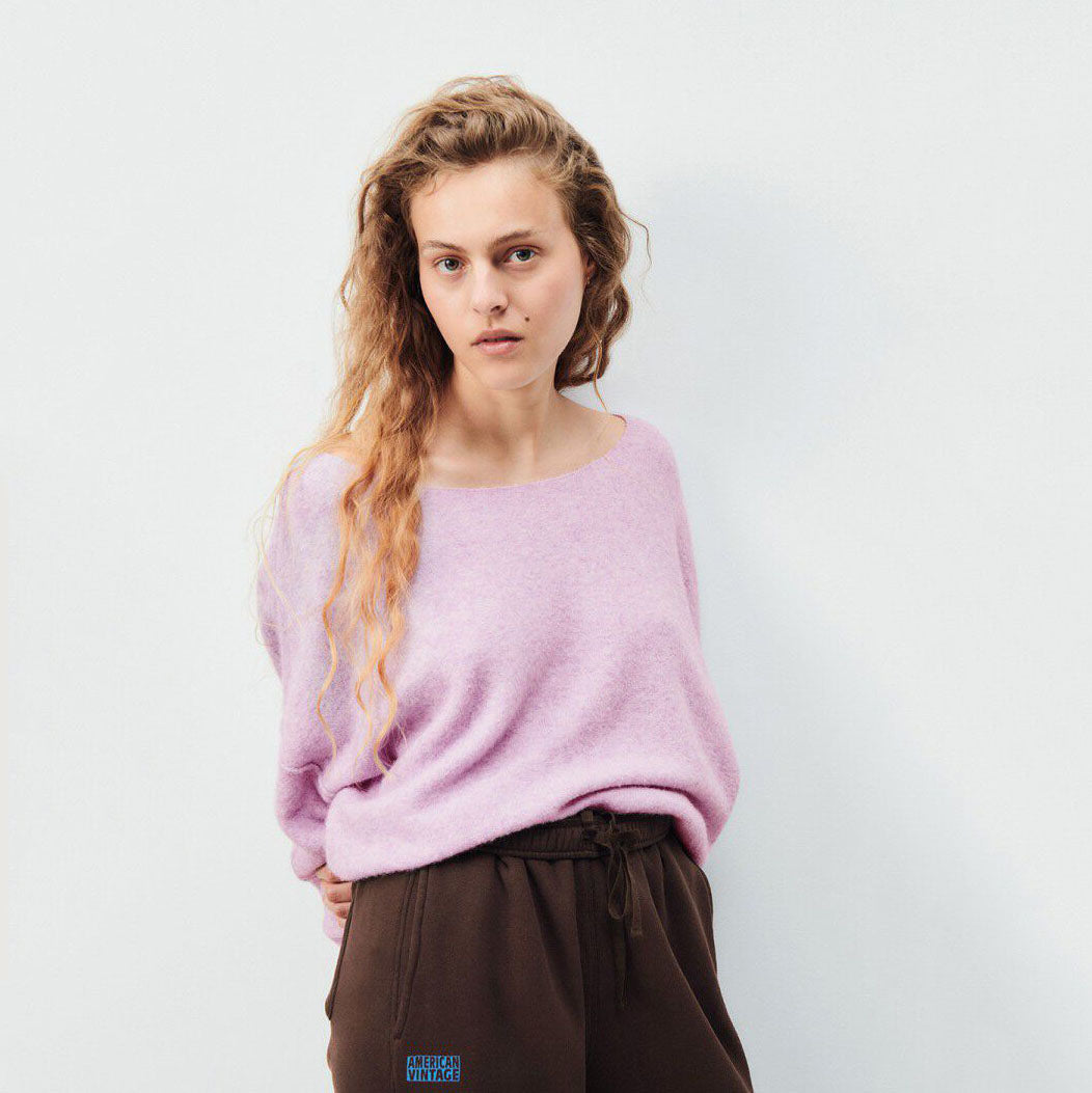 Women Light Purple Knit Sweater