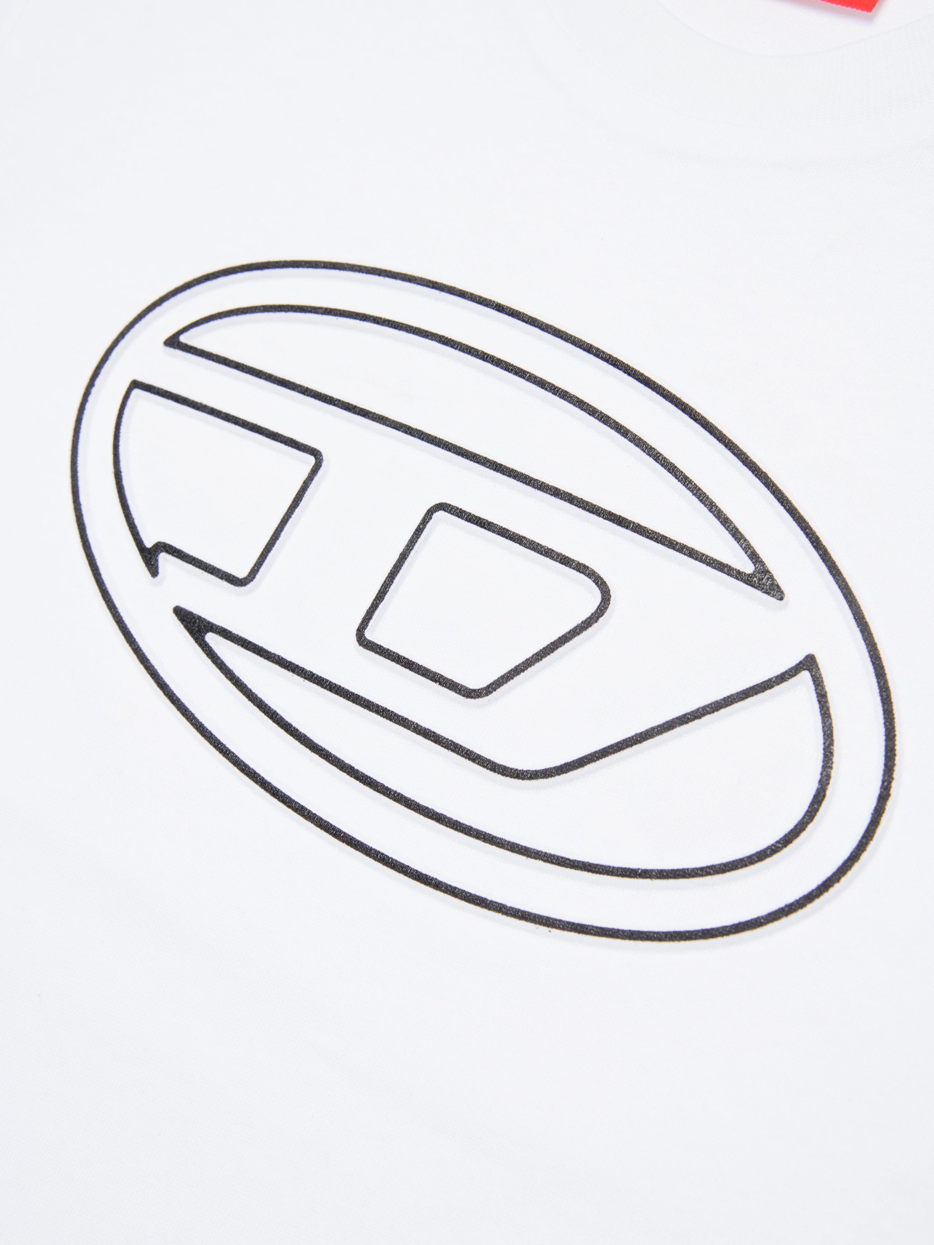 Diesel Boys Oval D Logo T-Shirt in White
