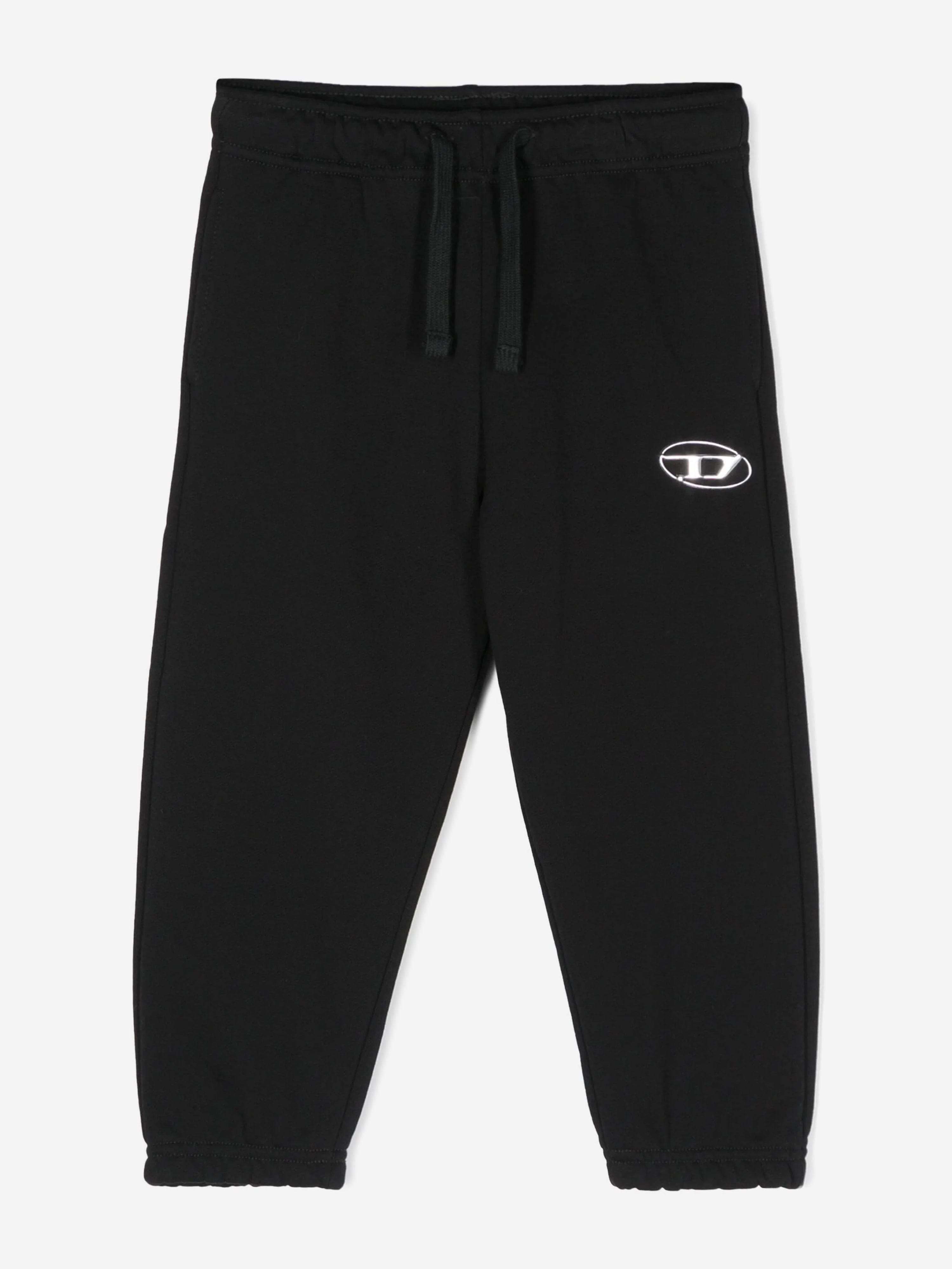 Diesel Kids Logo Joggers in Black
