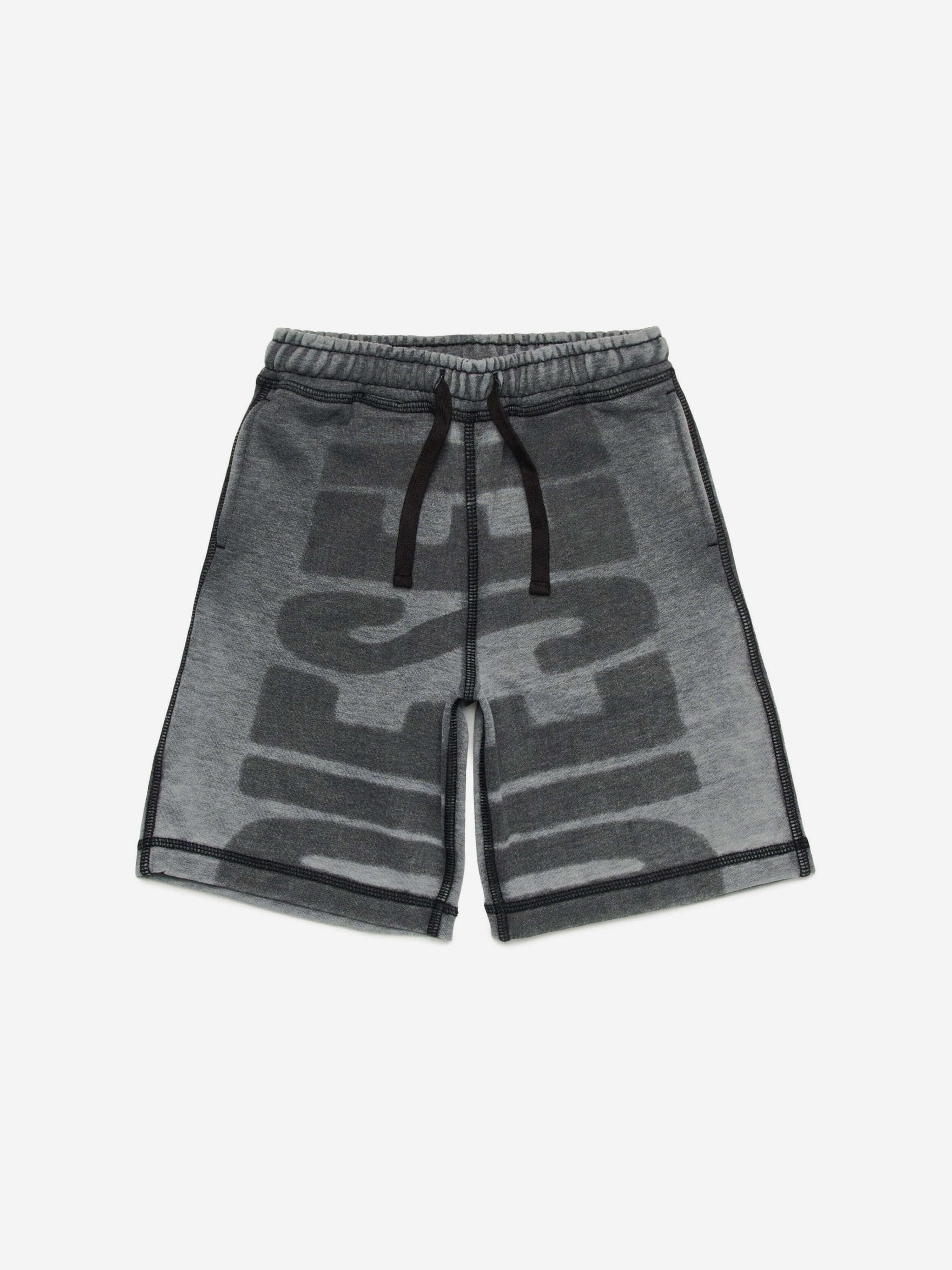 Diesel Boys Logo Shorts in Grey