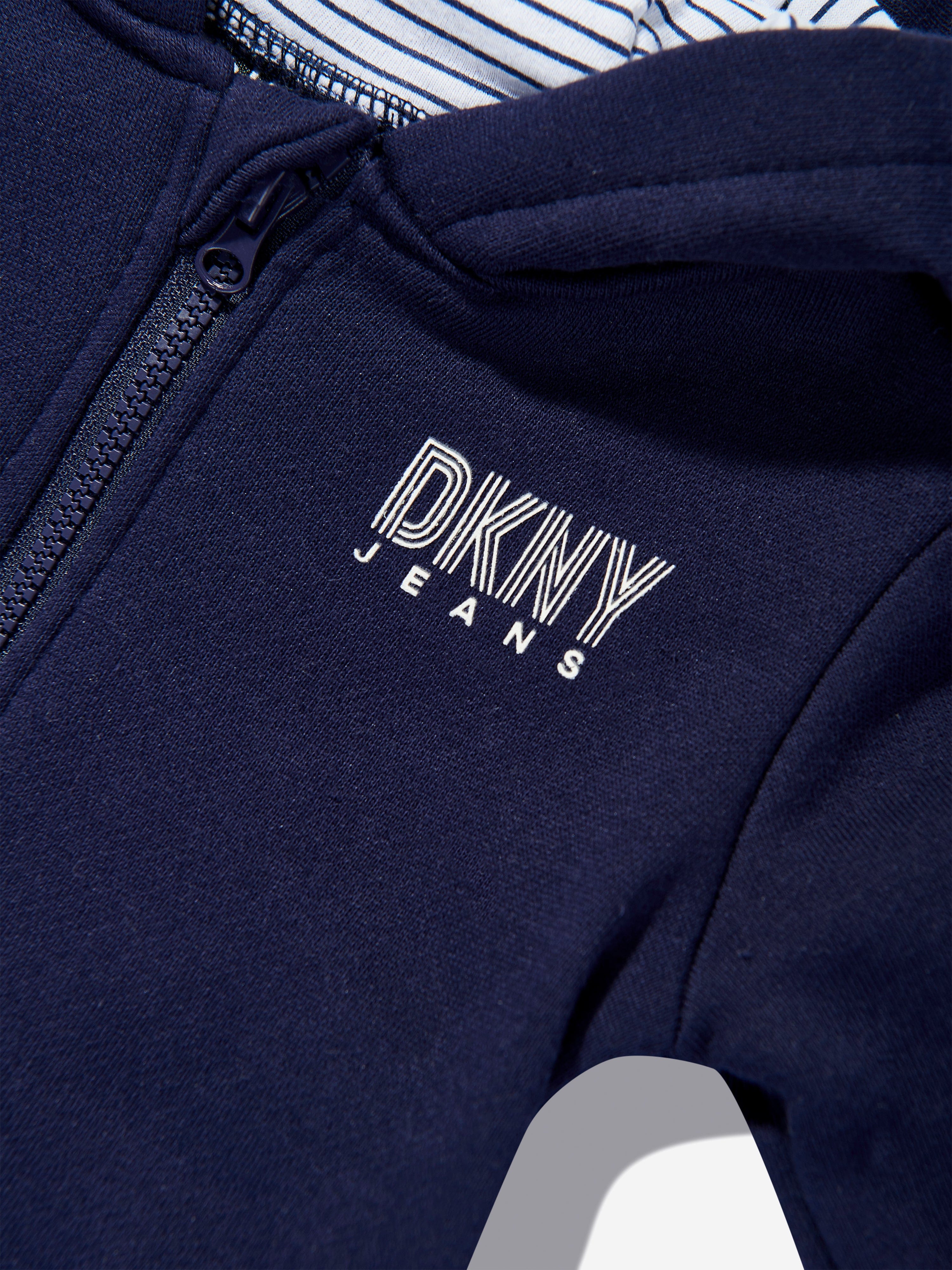 DKNY Baby Boys Hooded All In One in Navy