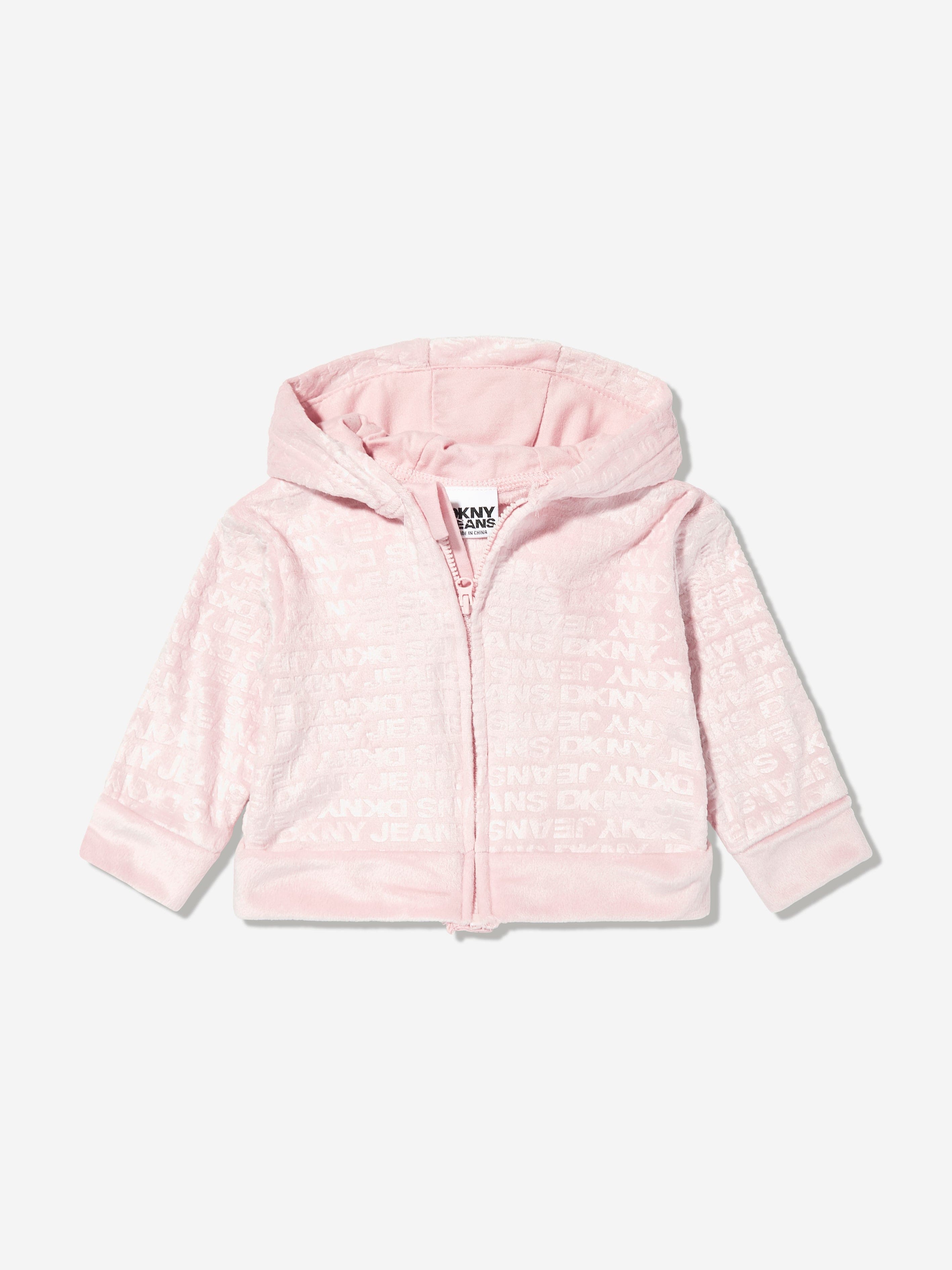 DKNY Baby Girls 3 Piece Tracksuit Set in Pink