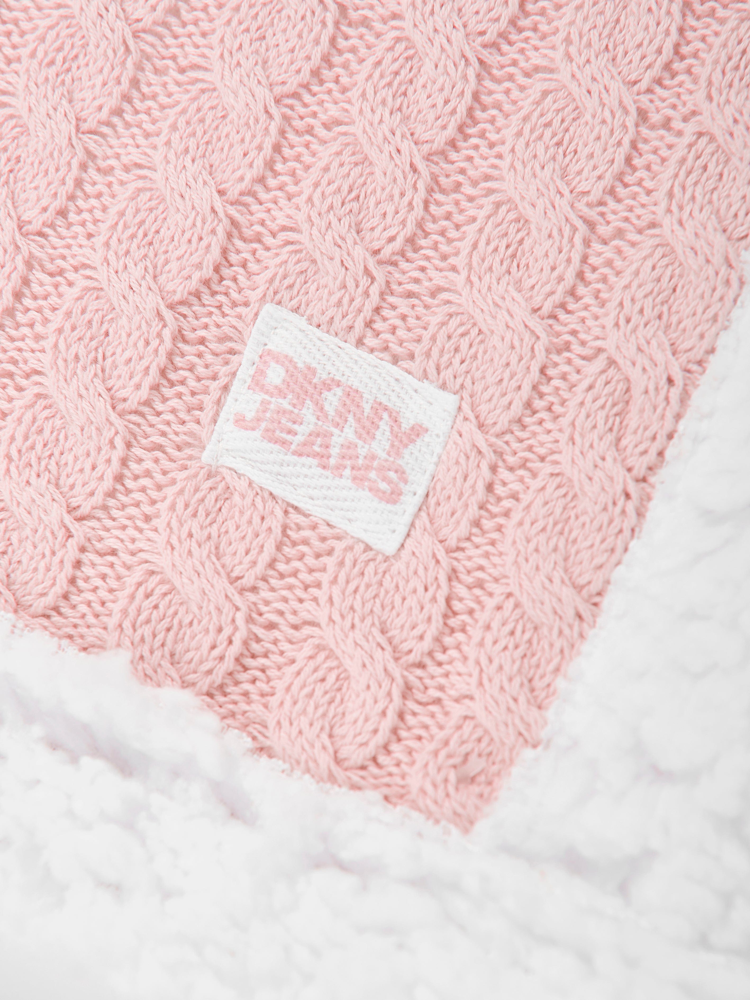 DKNY Baby Girls Sherpa Fleece Blanket in Pink (90cm)