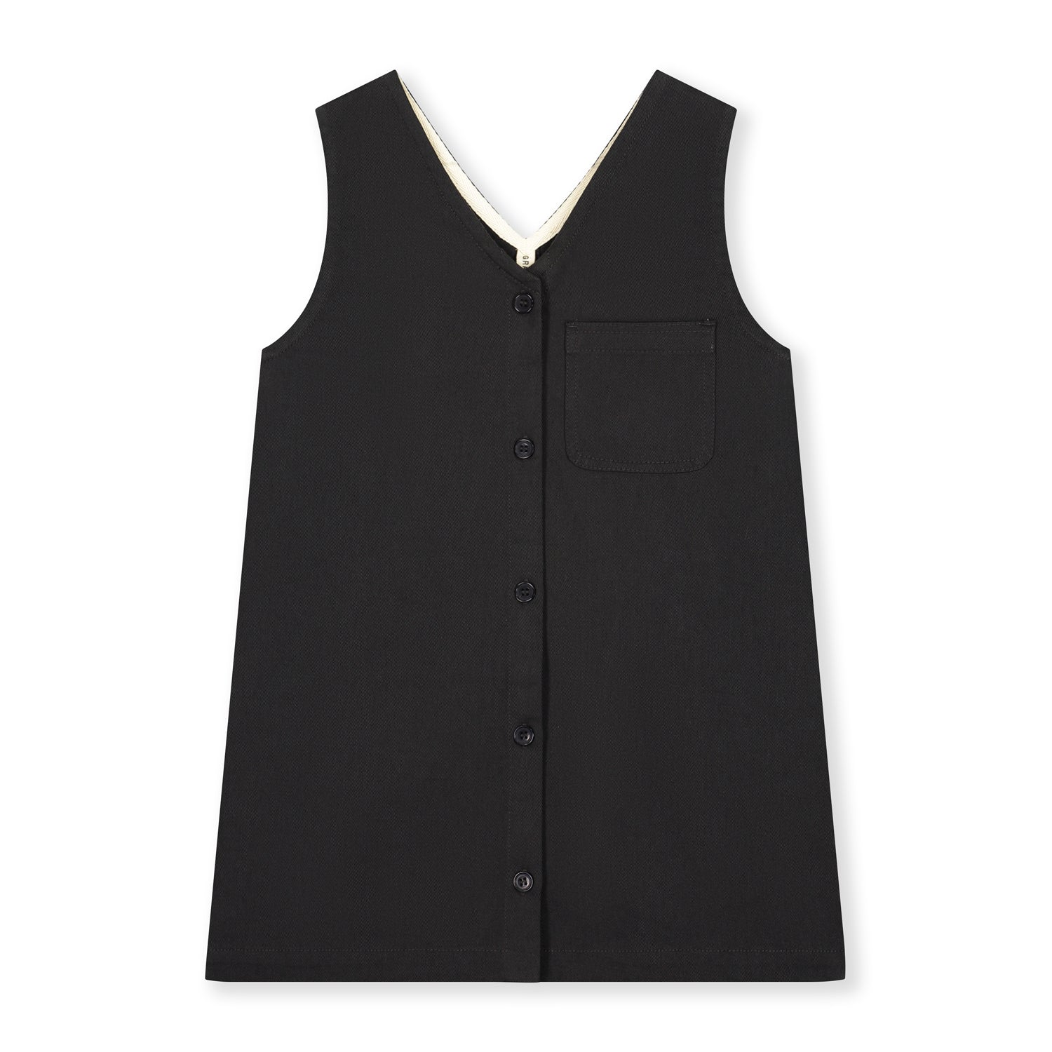 Girls Black Cotton Dress