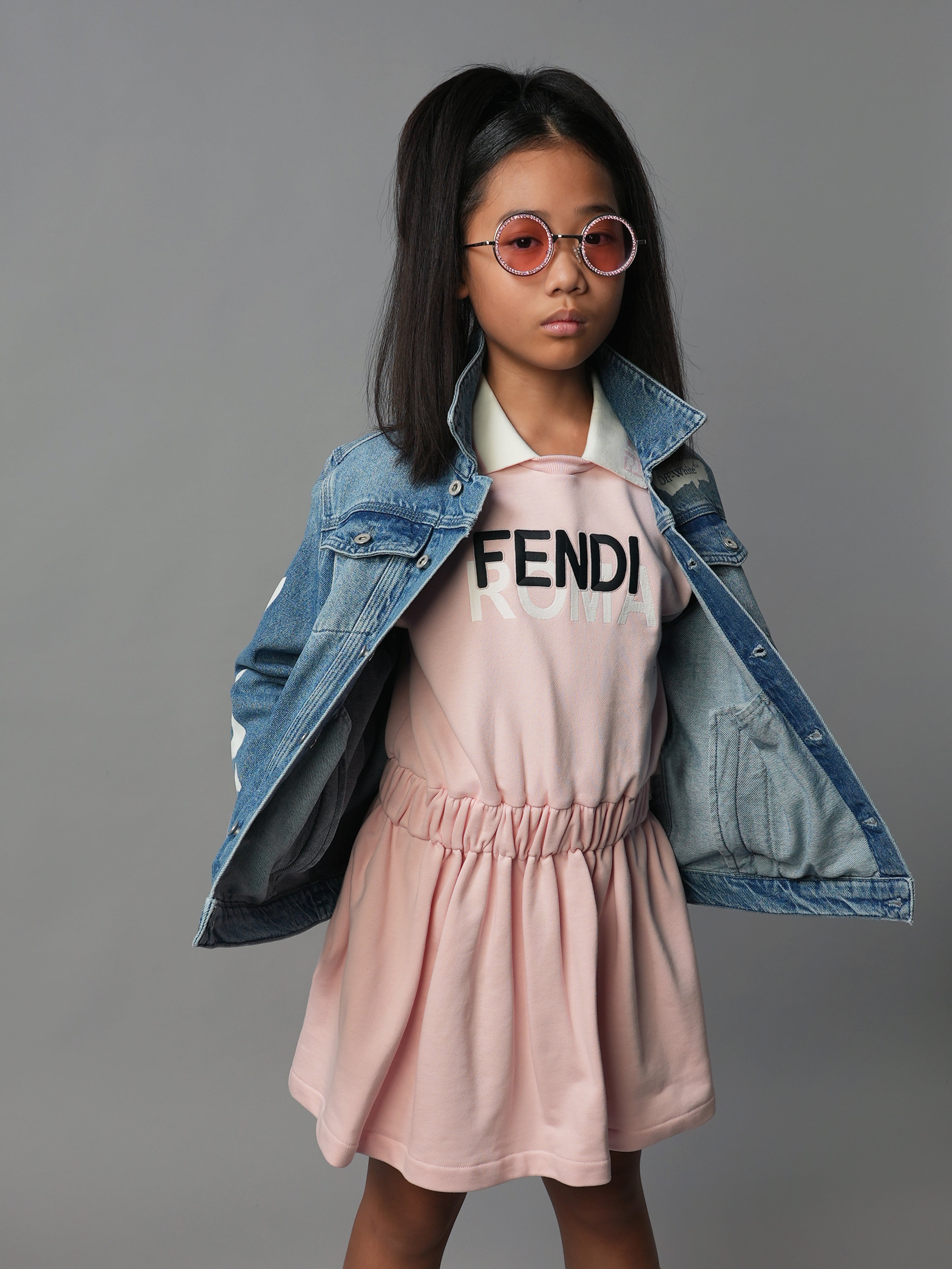 Girls Sweater Dress in Pink