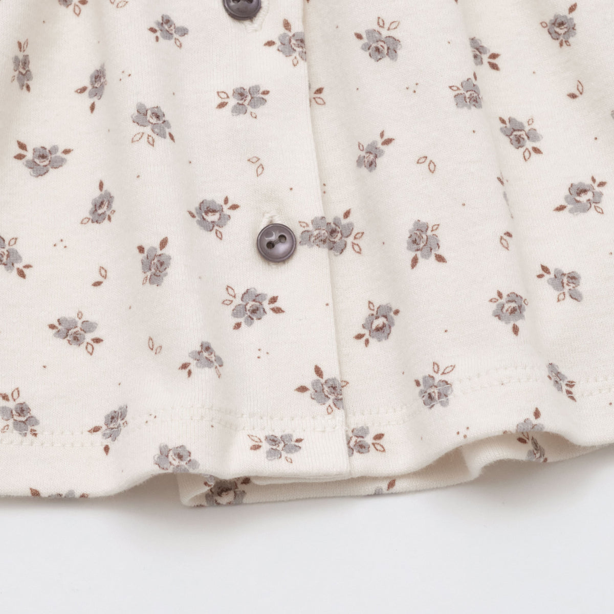 Ensemble 3 pièces en coton à motif floral beige pour bébés filles