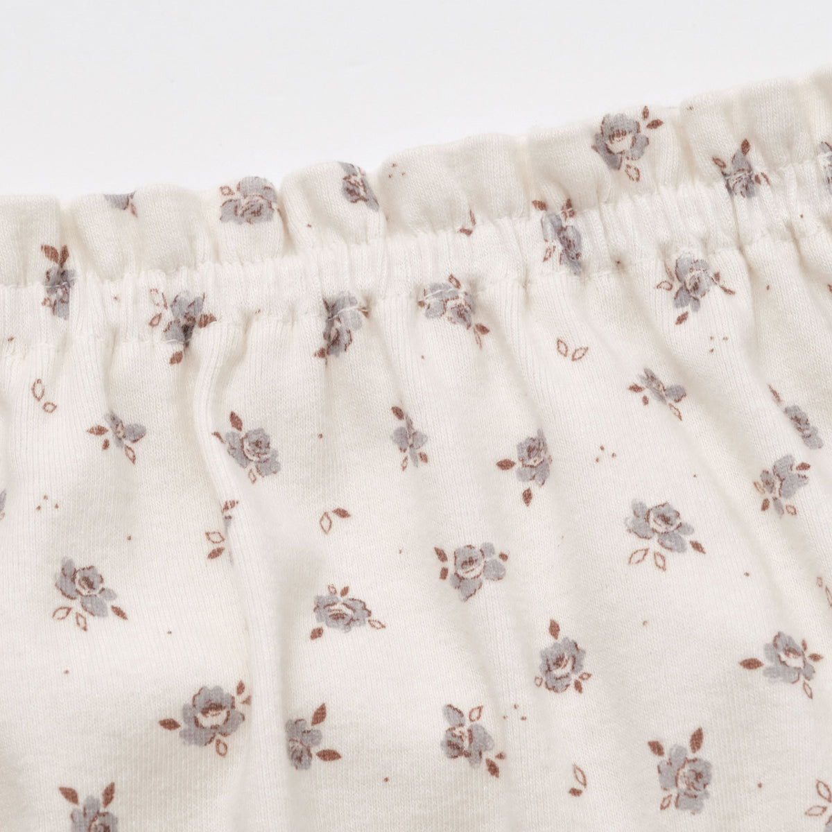 Ensemble 3 pièces en coton à motif floral beige pour bébés filles