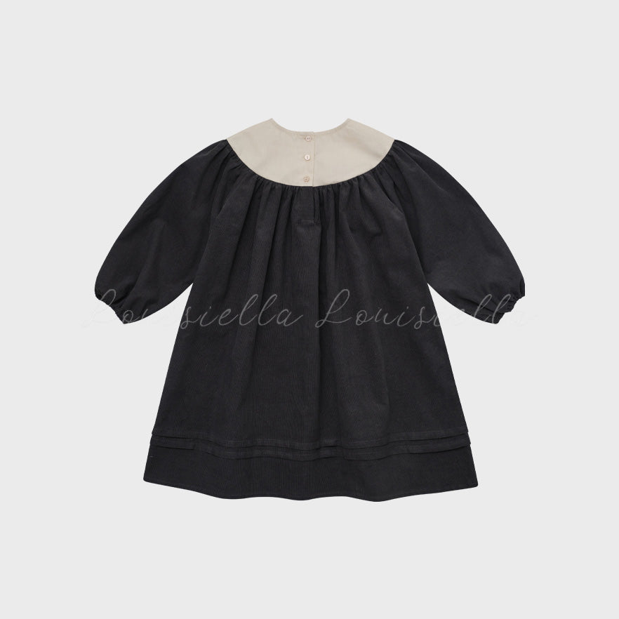 Girls Charcoal Corduroy Dress