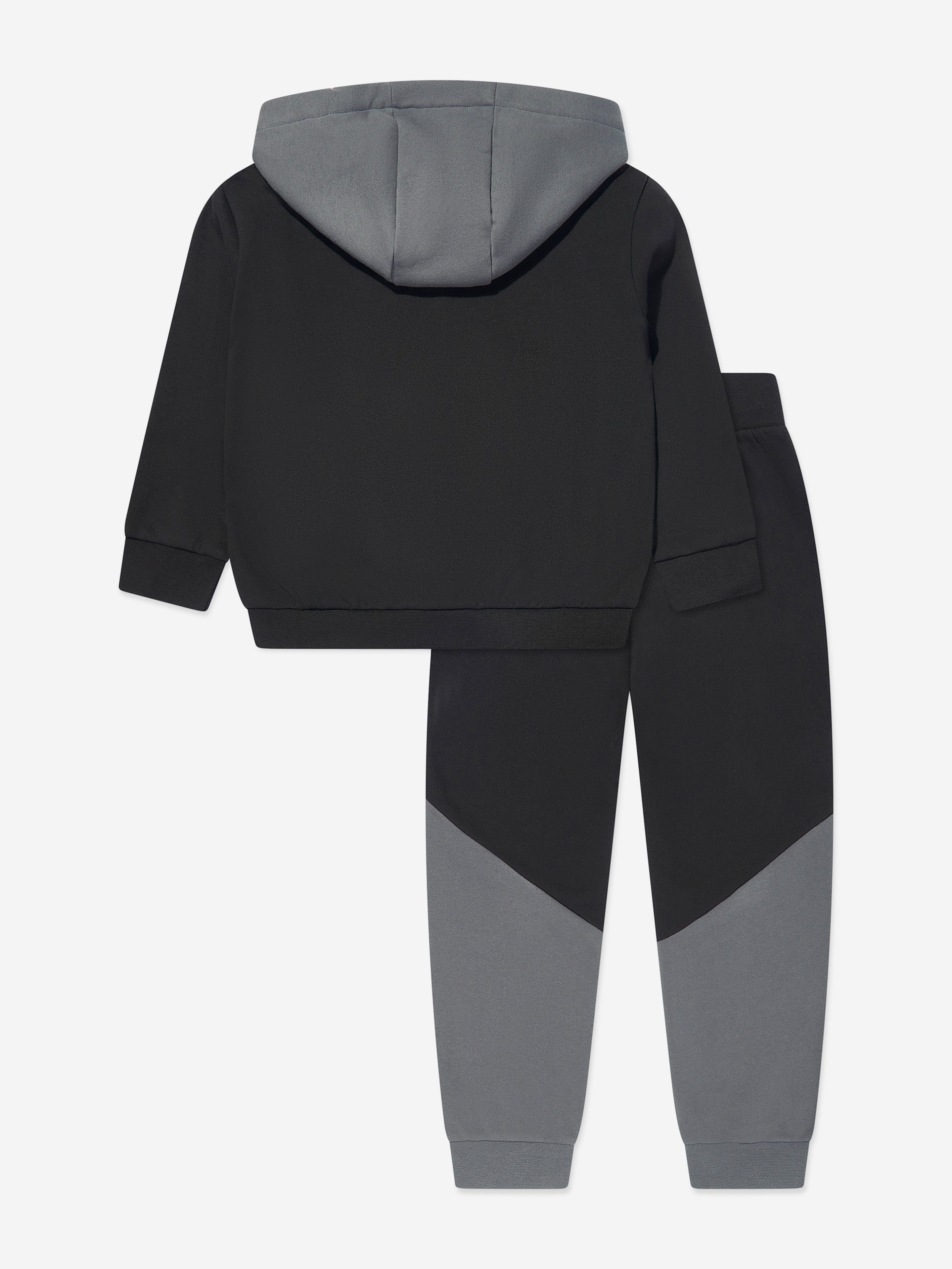 Boys Colourblock Tracksuit in Black