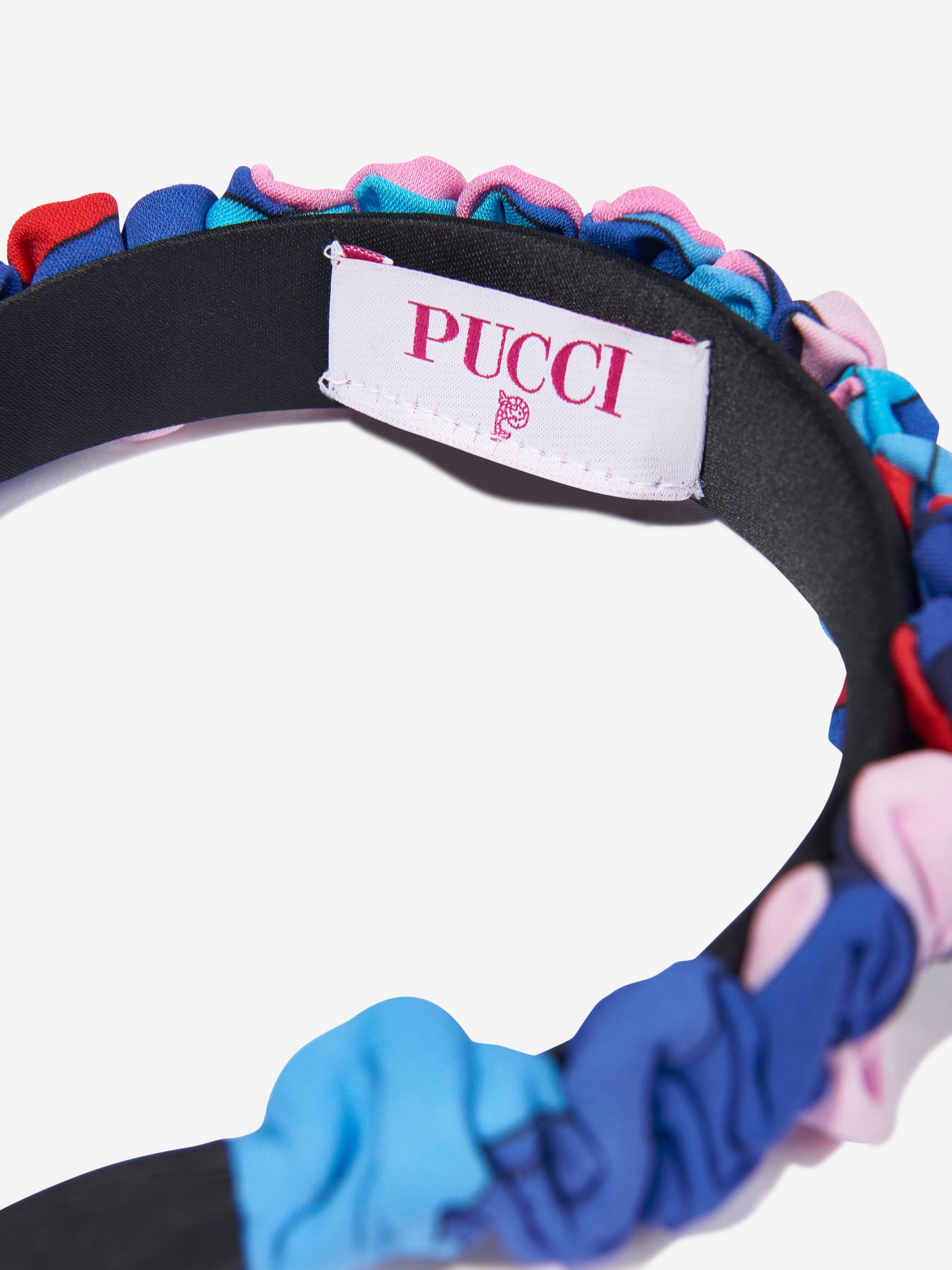 Girls Ruched Iride Print Headband in Multicolour
