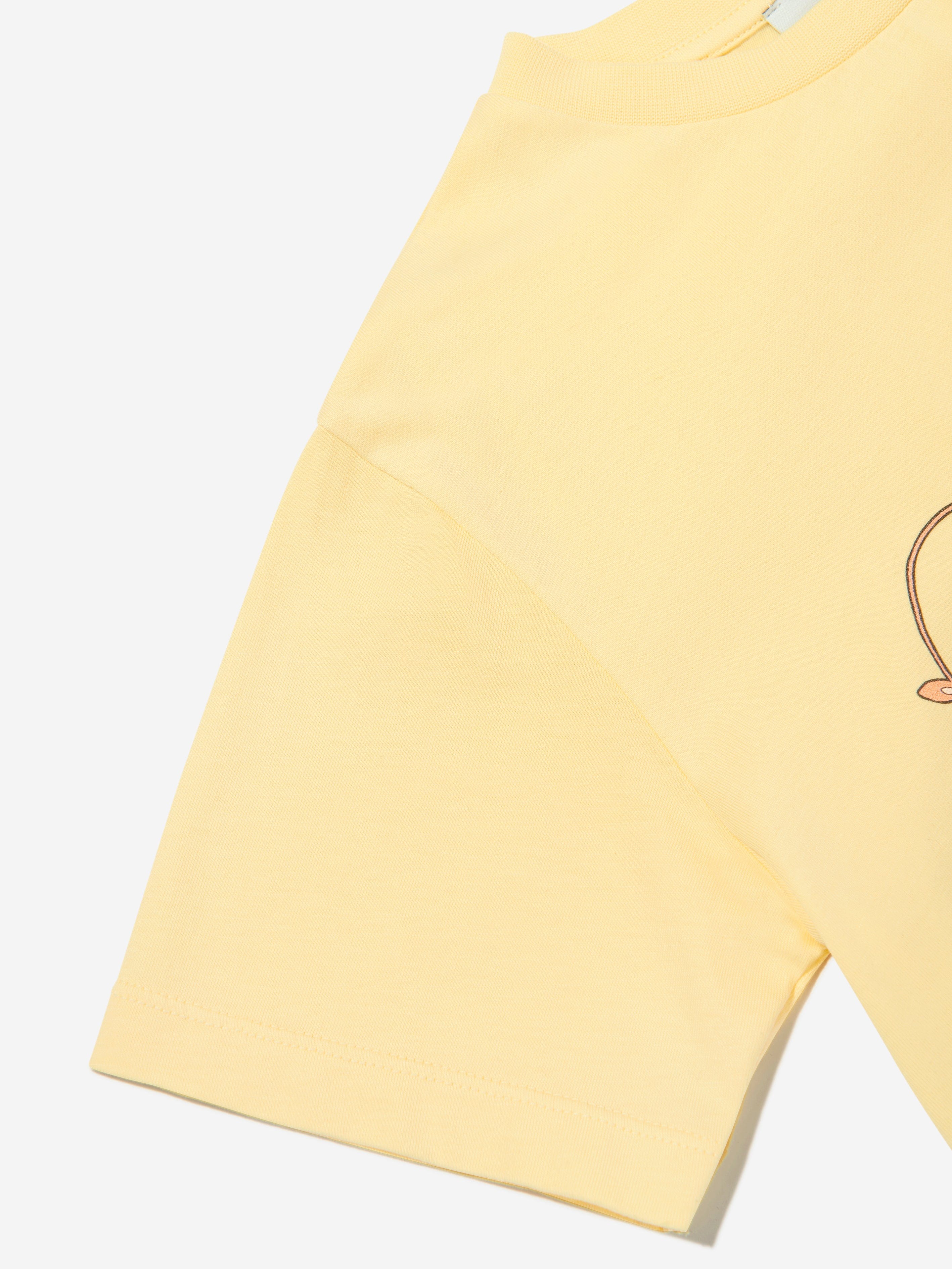 T-shirt fleuri jaune pour filles