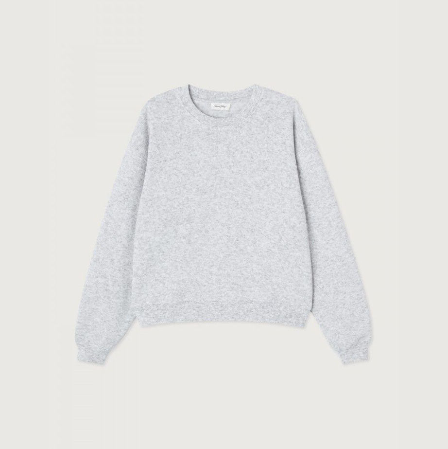 Women Light Grey Cotton Sweatshirt
