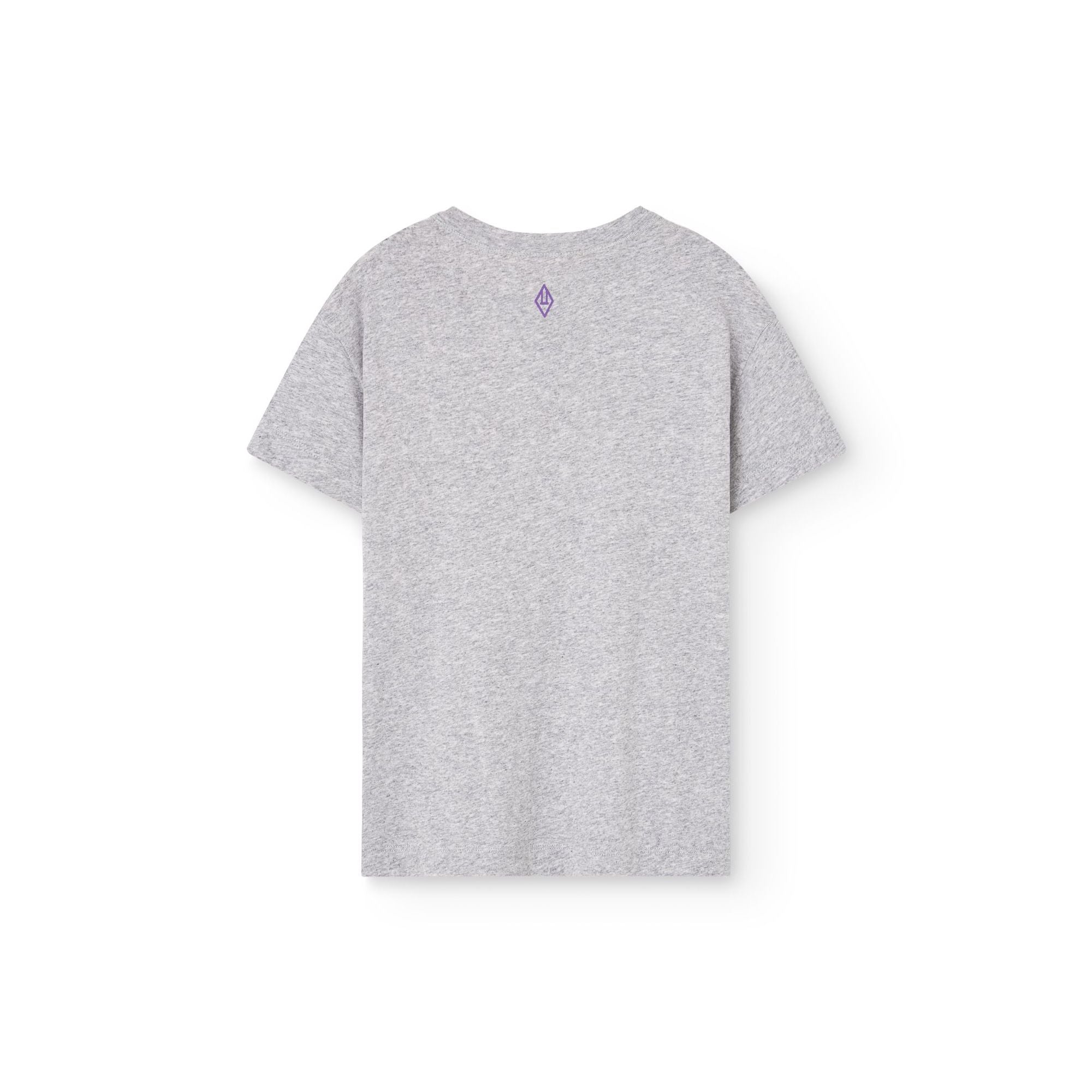 T-shirt unisexe en coton gris clair avec logo