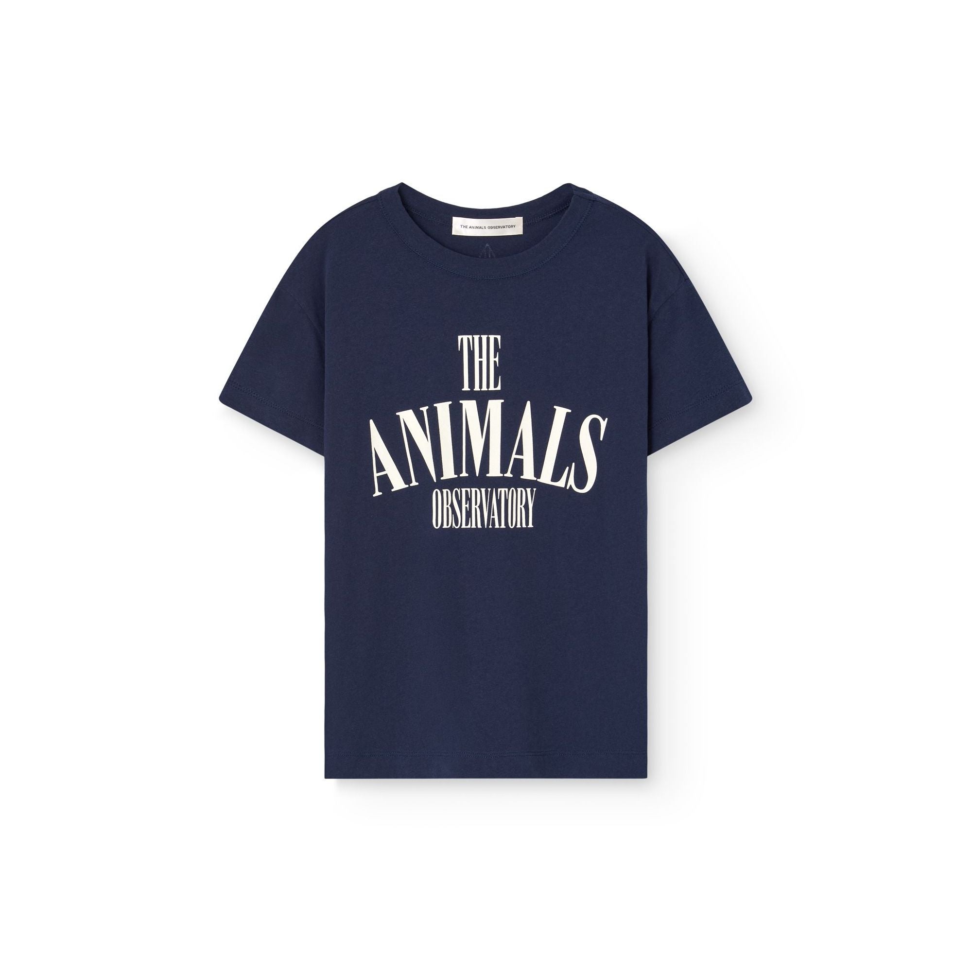 T-shirt en coton à logo marine pour garçons et filles
