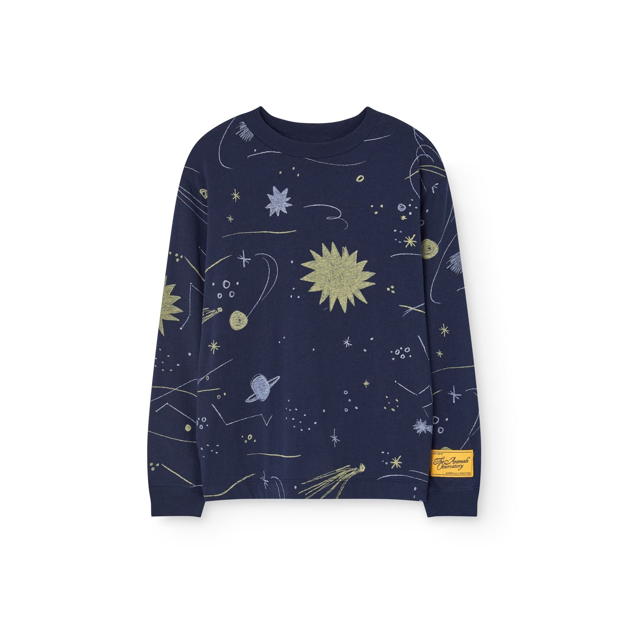 Sweat-shirt en coton imprimé ciel étoilé pour garçons et filles