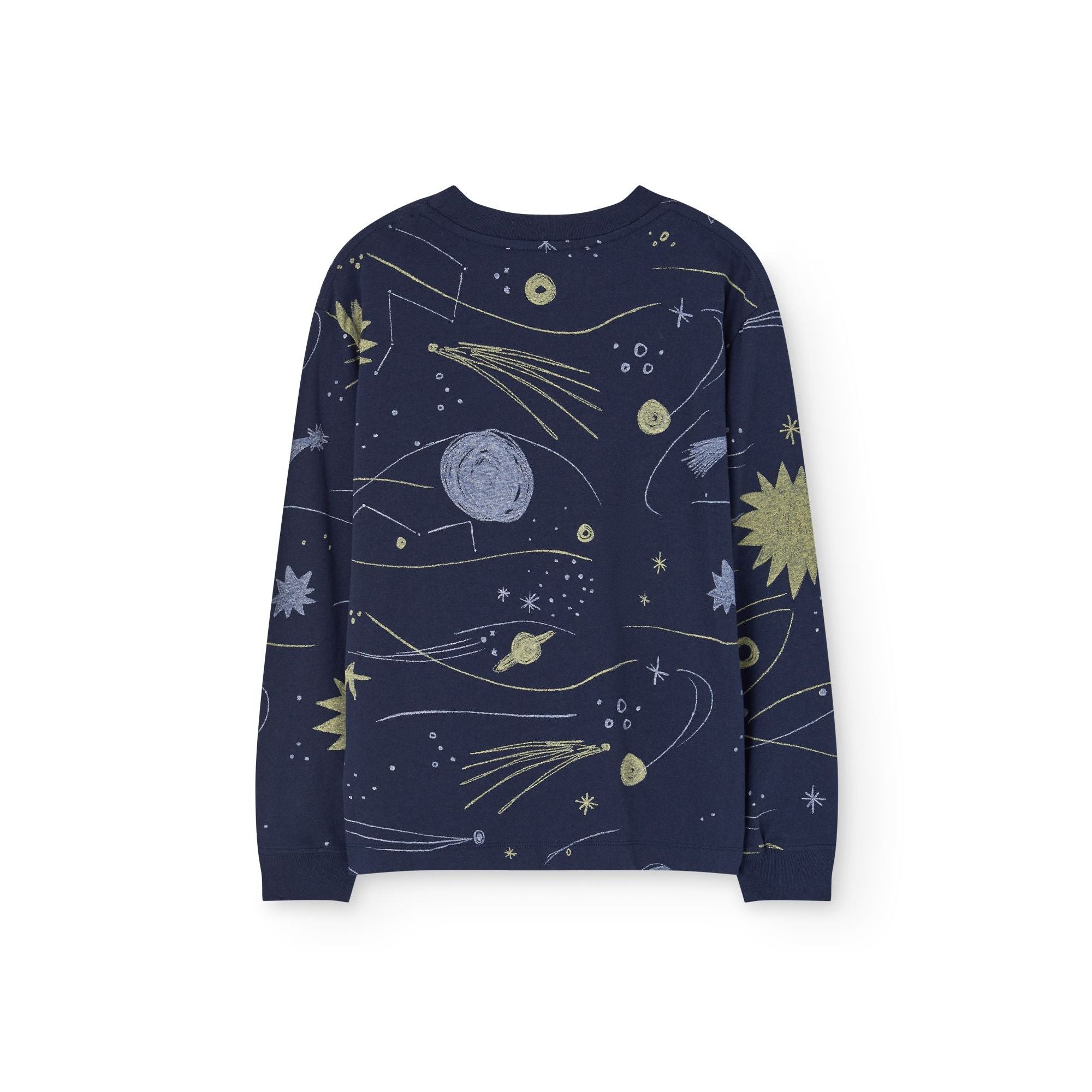 Sweat-shirt en coton imprimé ciel étoilé pour garçons et filles