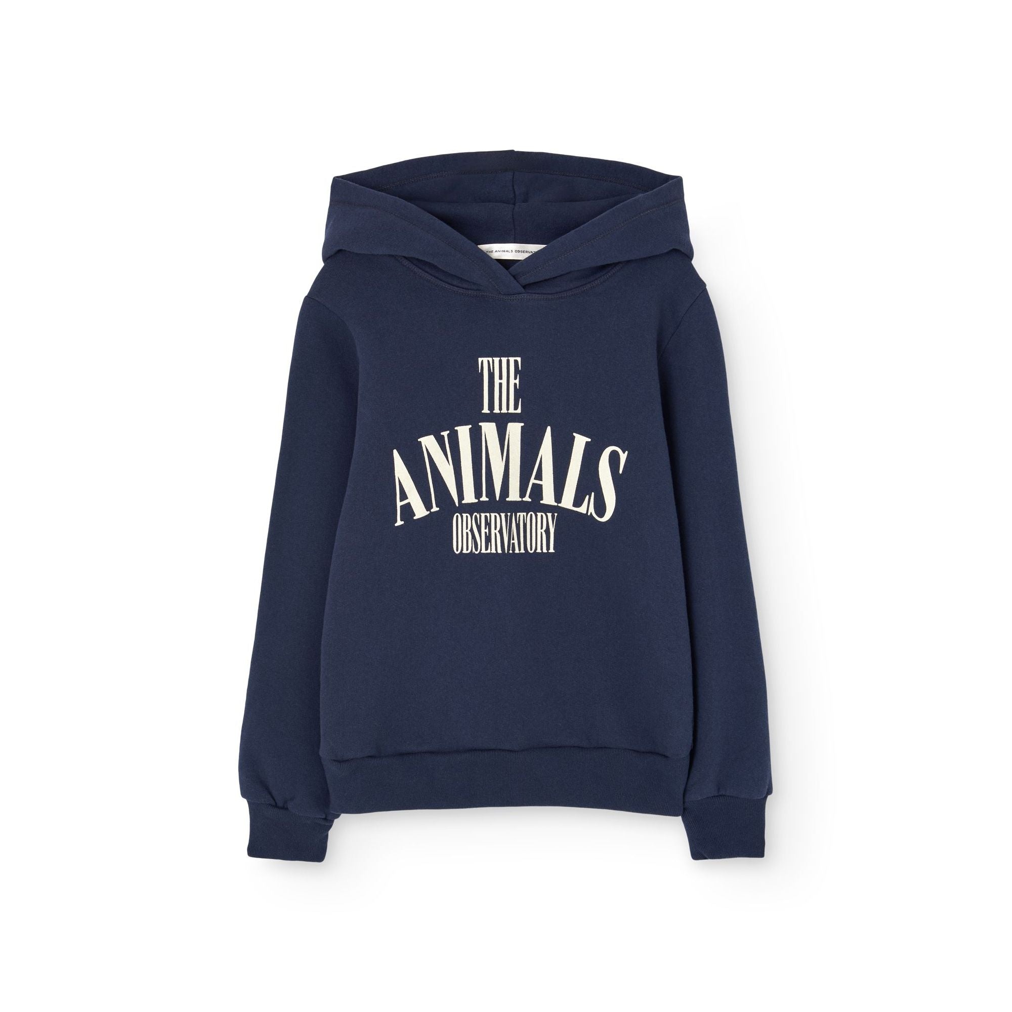 Sweat-shirt à capuche en coton bleu marine avec logo pour garçons et filles