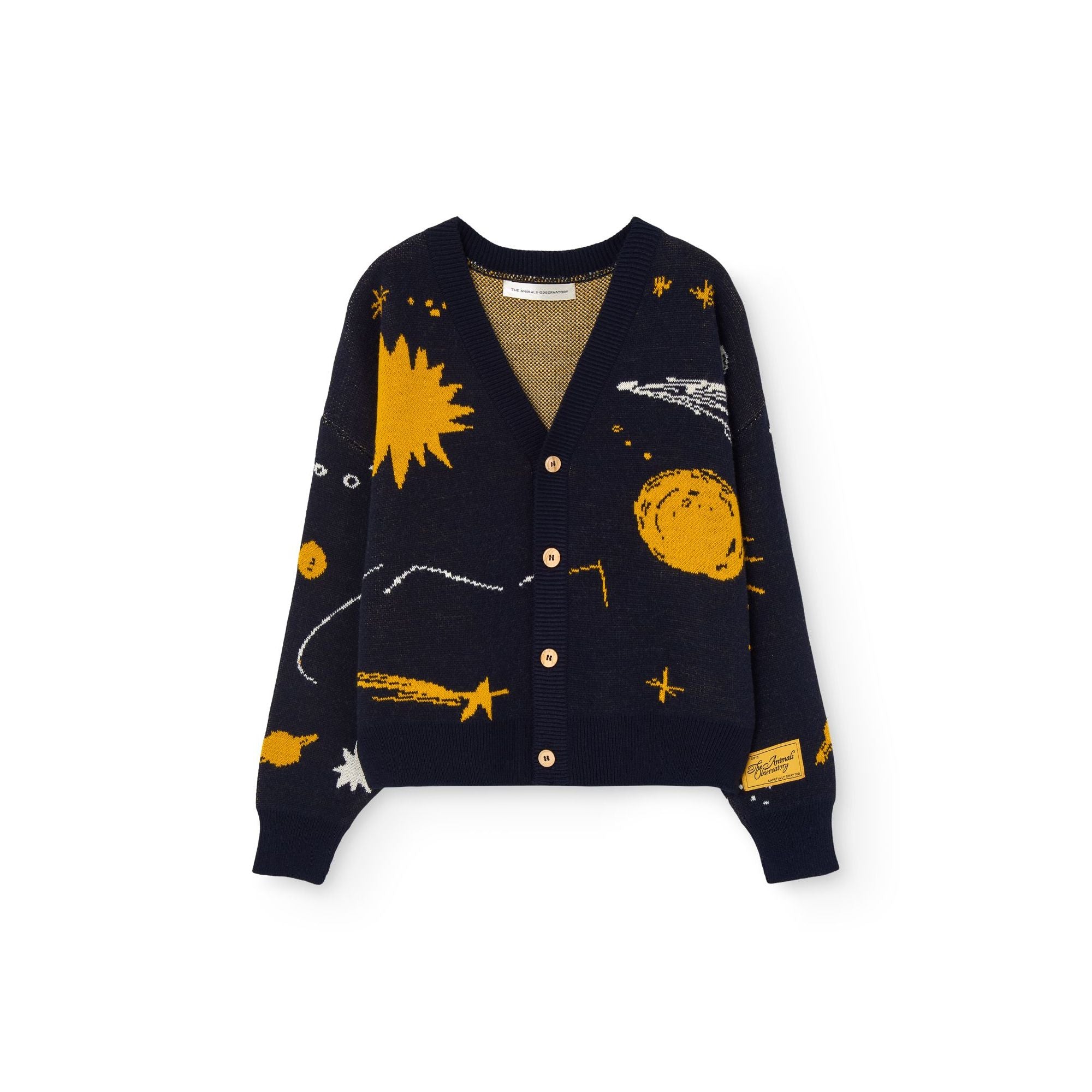 Cardigan en maille ciel étoilé marine pour garçons et filles