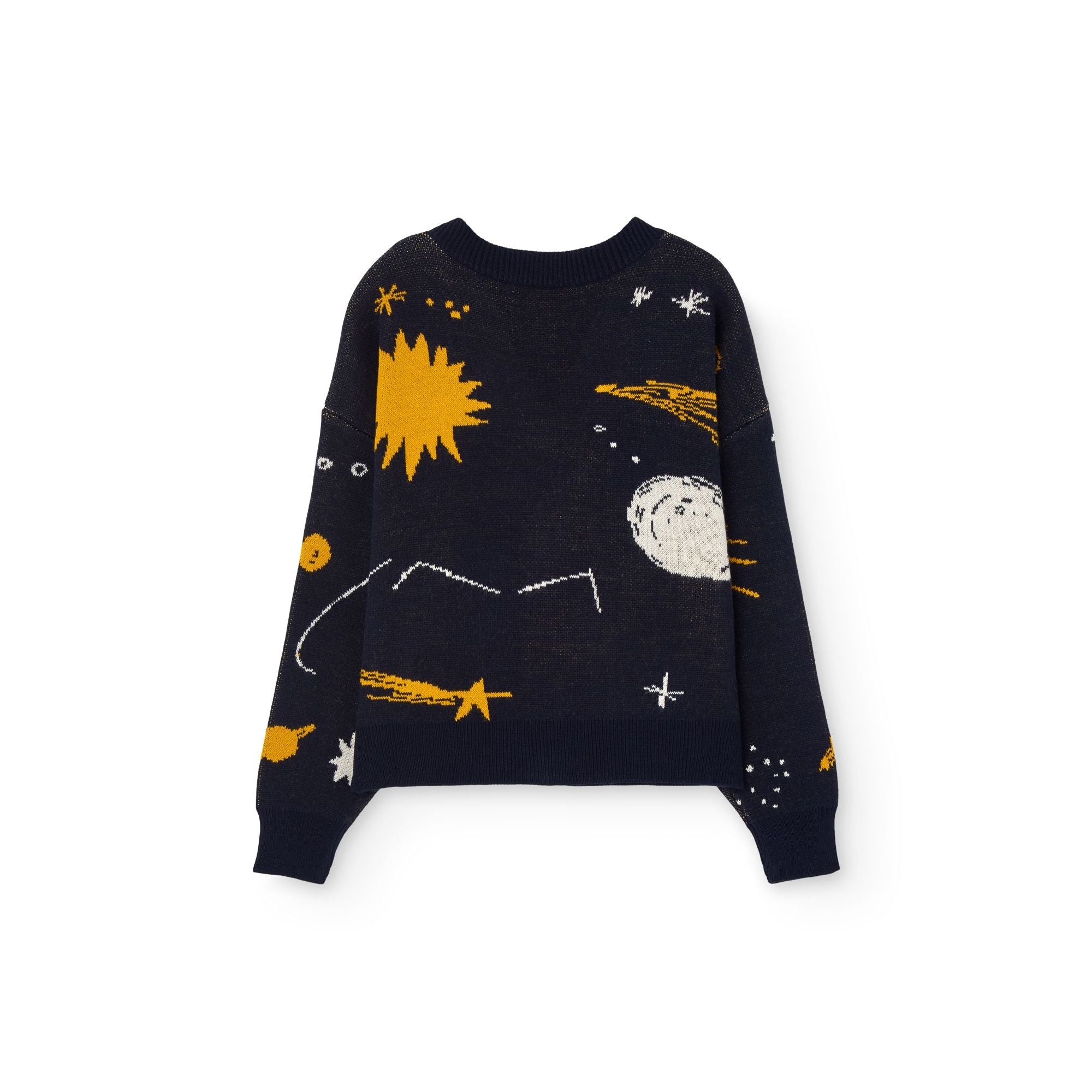 Cardigan en maille ciel étoilé marine pour garçons et filles