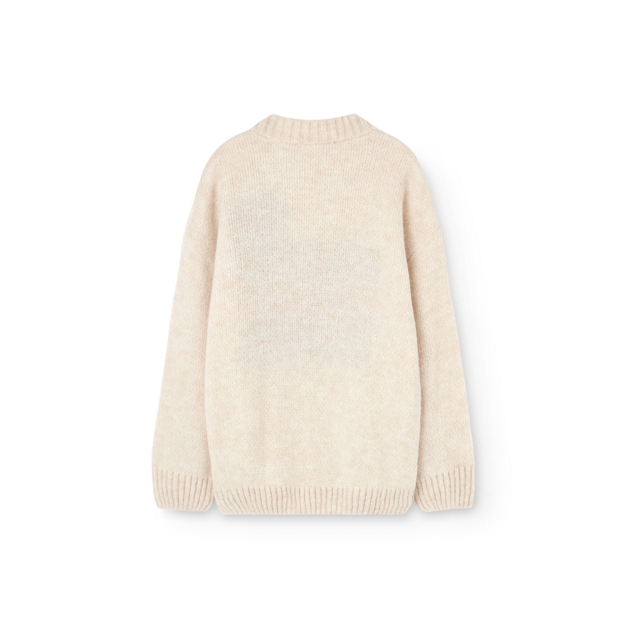 Pull en maille jacquard blanc pour garçons et filles