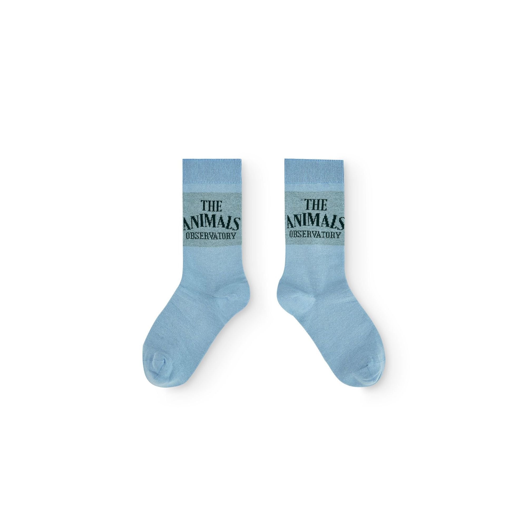 Chaussettes en coton bleu clair avec logo pour garçons et filles