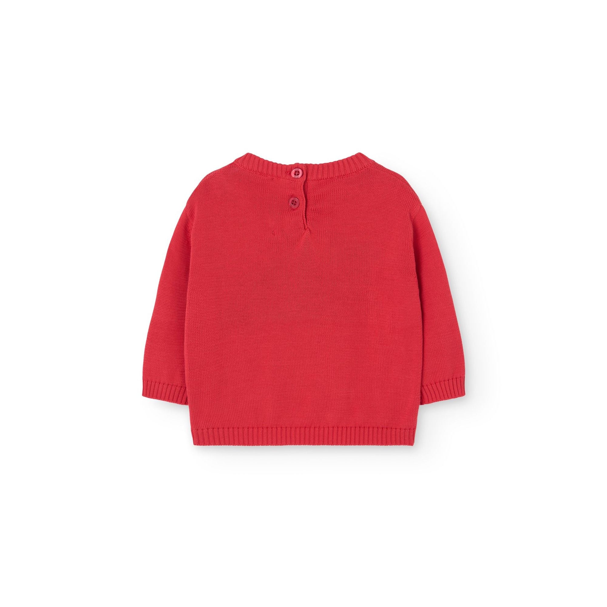 Chandail bébé garçon et fille en maille jacquard Bobcat rouge