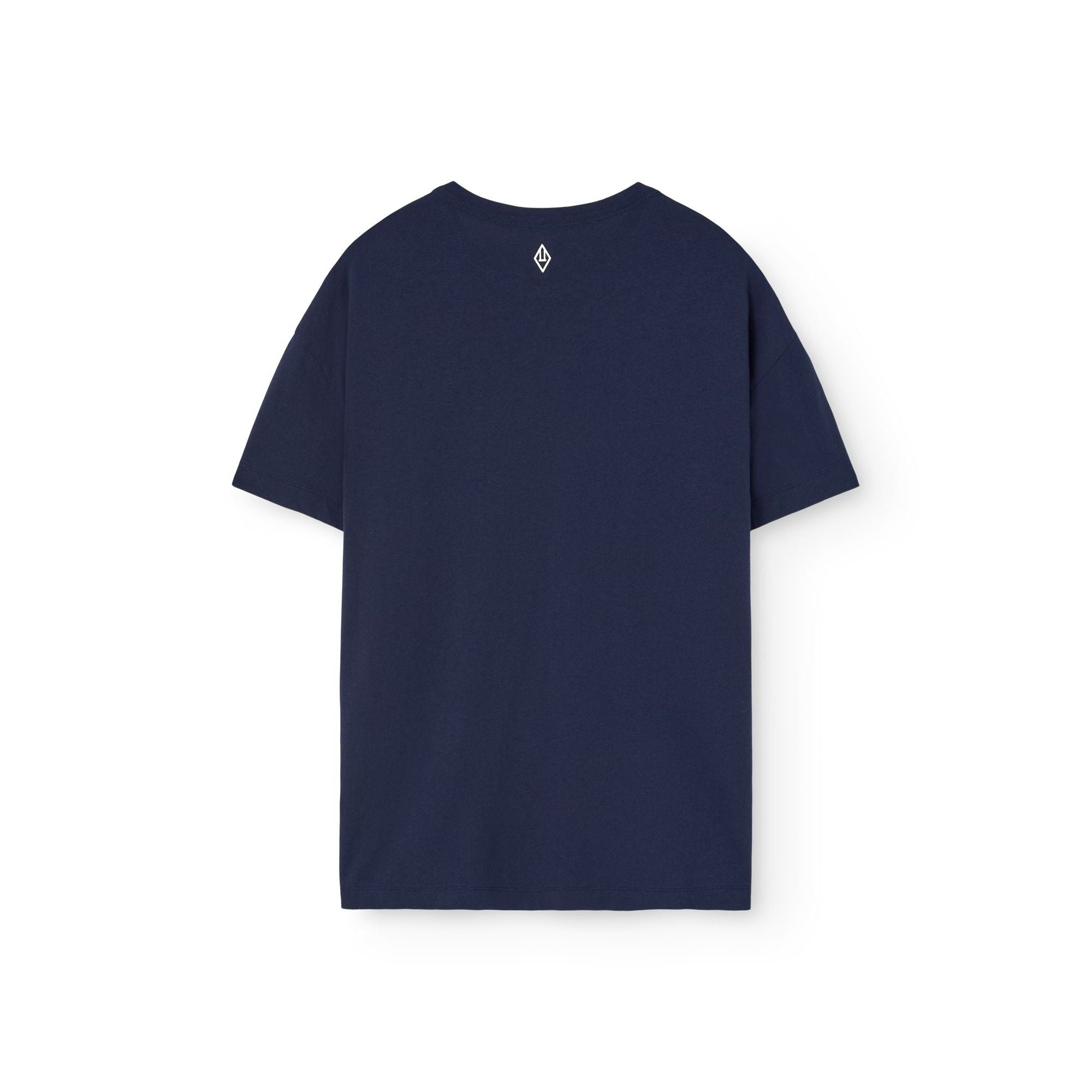 T-shirt en coton pour femme avec logo bleu marine