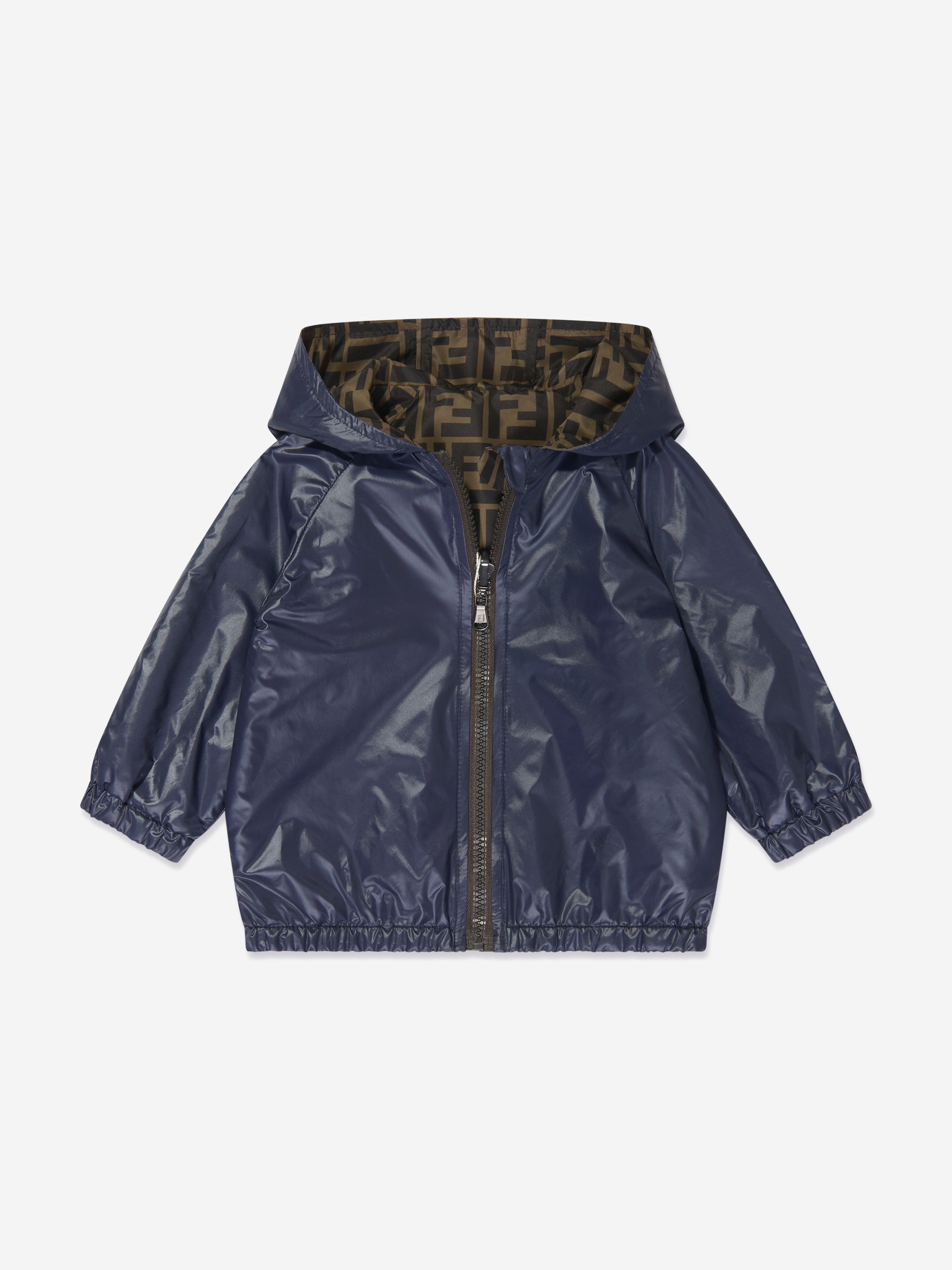 Baby Boys Reversible FF K-Way Jacket in Blue
