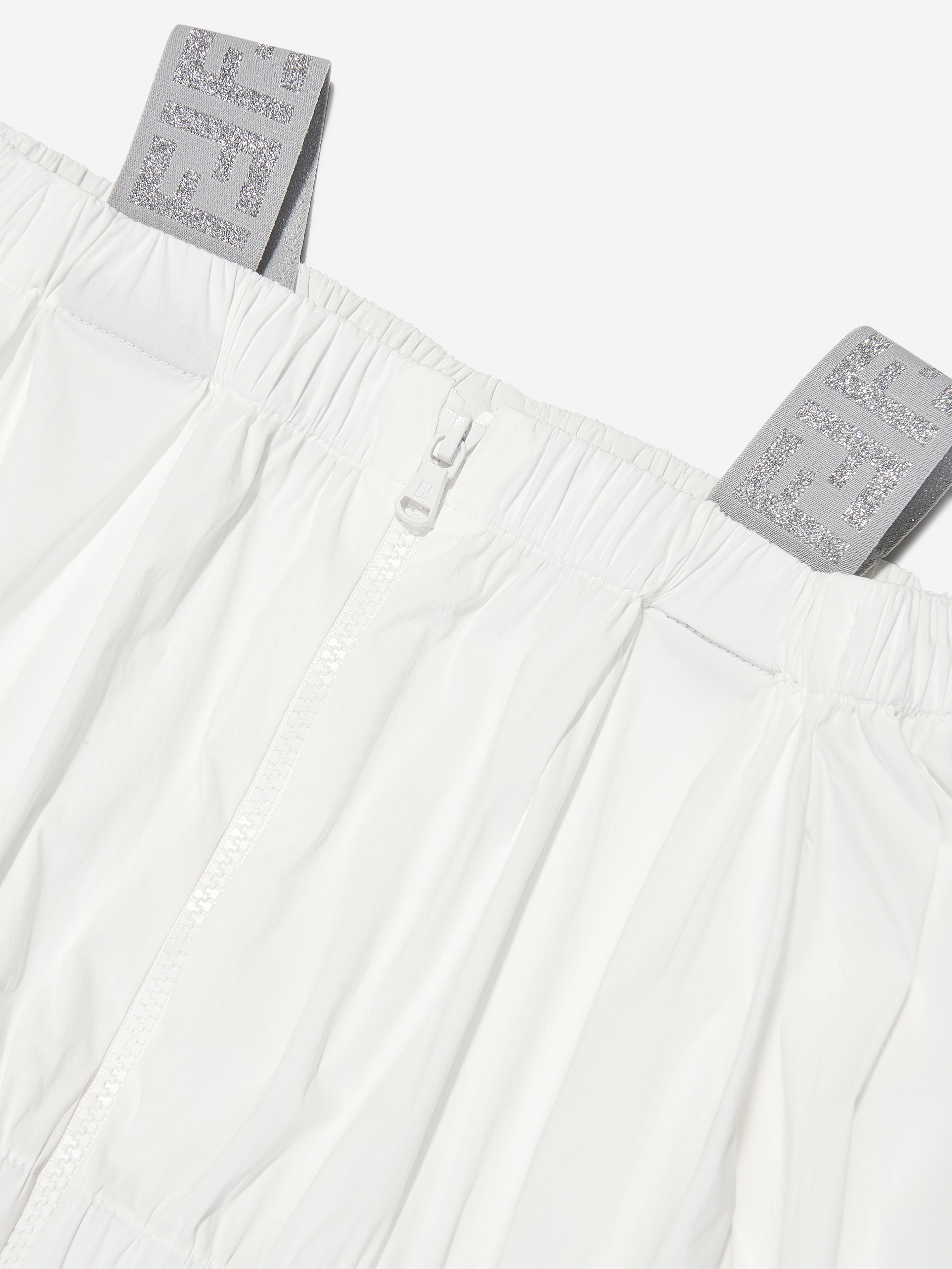 Girls FF Logo Dress in White