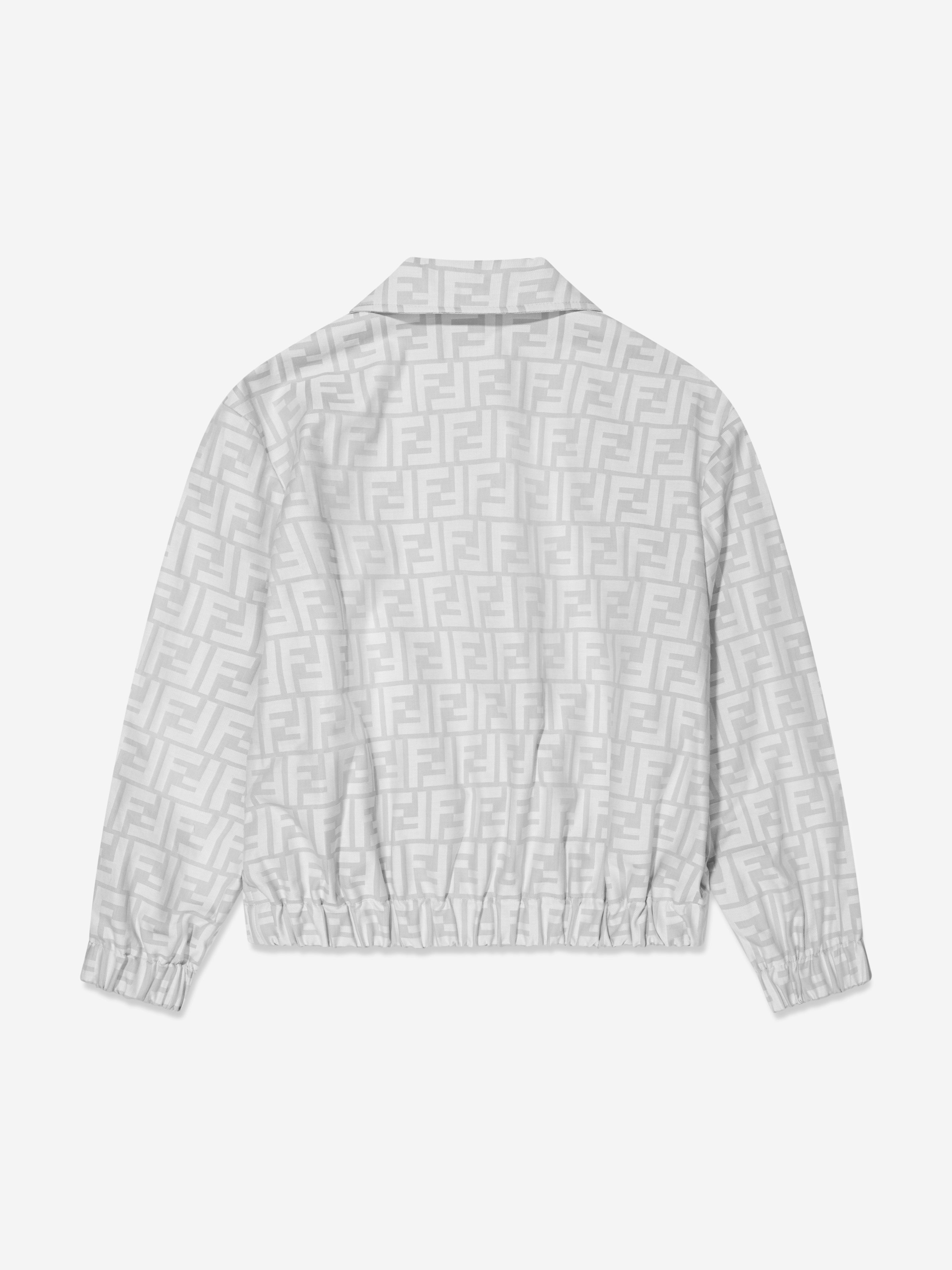 Boys FF Logo Bomber Jacket in Grey